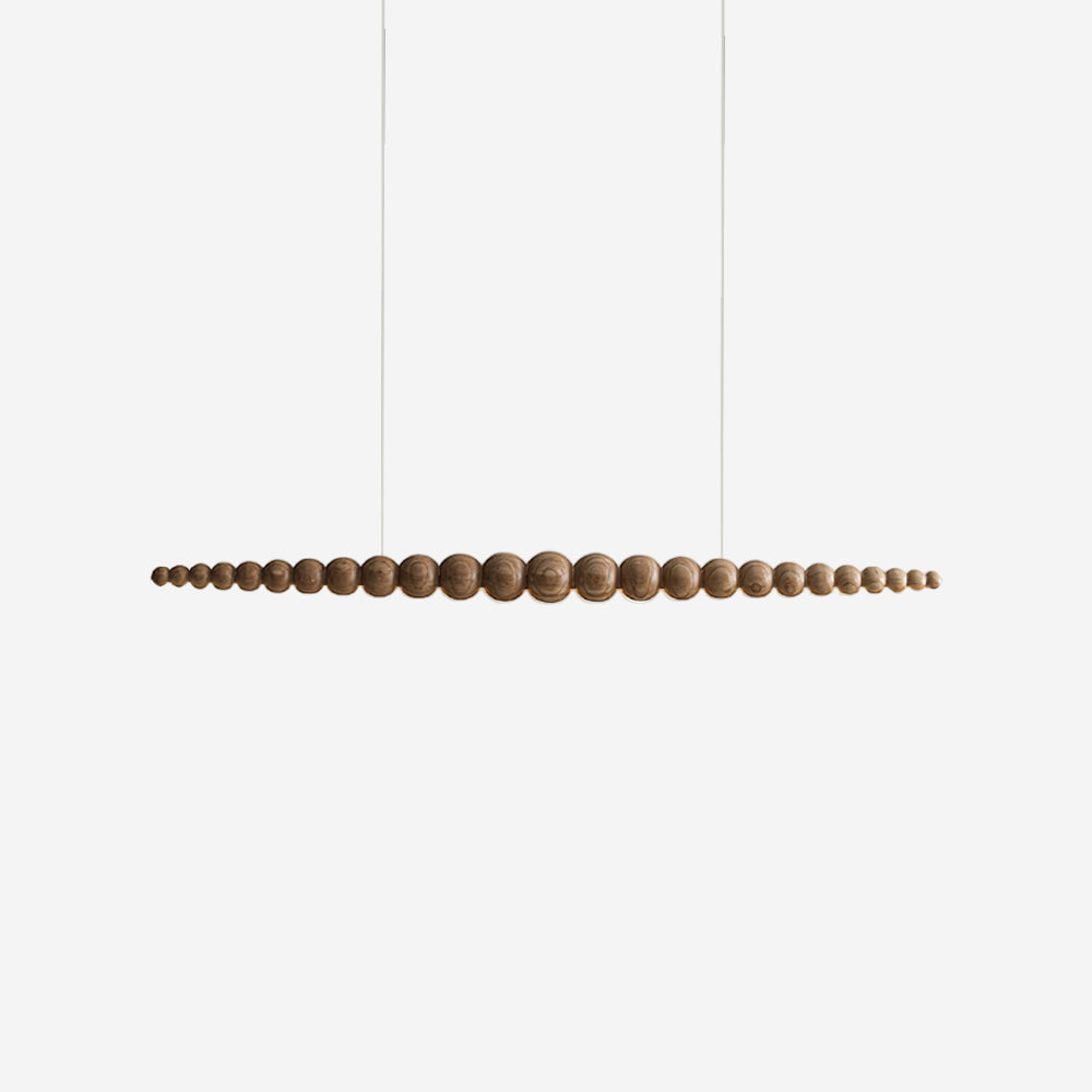 Muto Lampadario in Legno con Perle