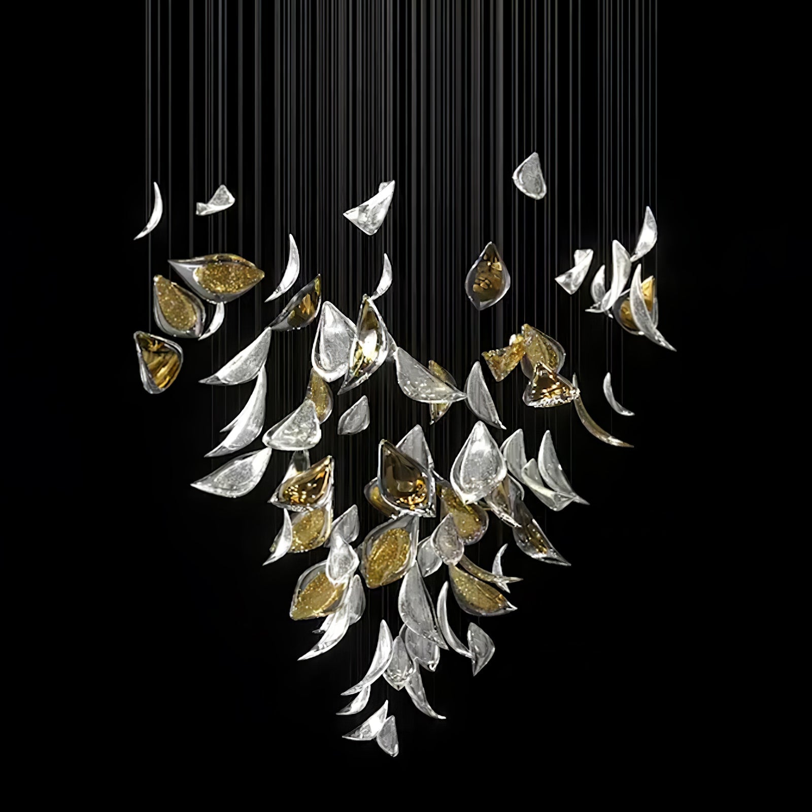 Avynen Crystal Petal Chandelier - Blowlighting