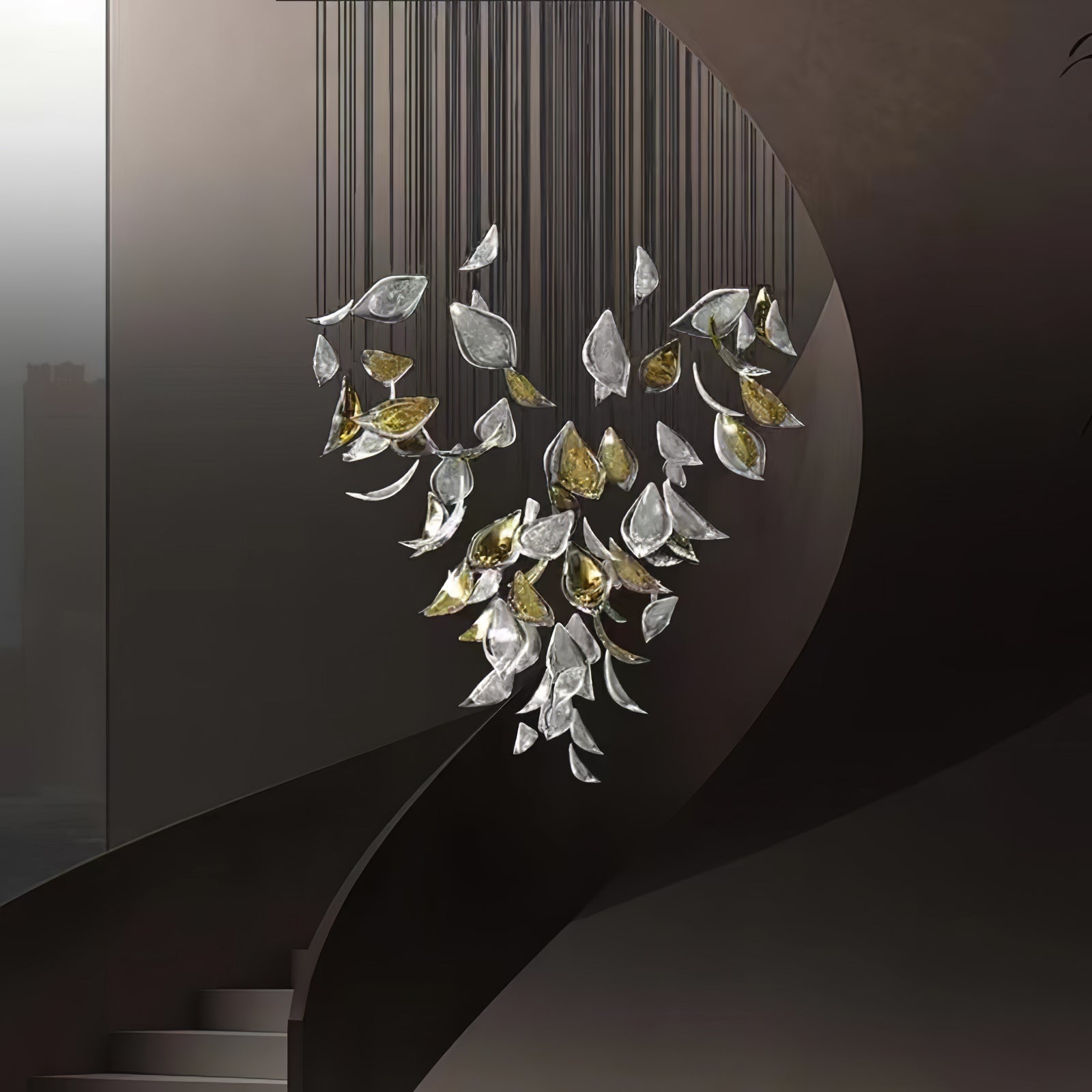 Avynen Crystal Petal Chandelier - Blowlighting
