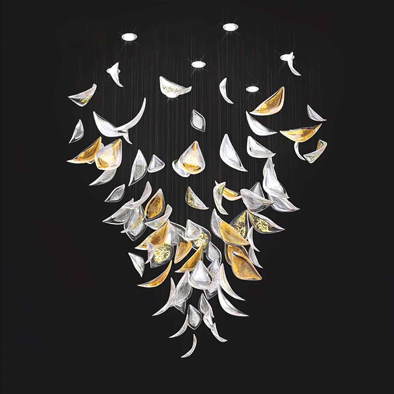 Avynen Crystal Petal Chandelier - Blowlighting