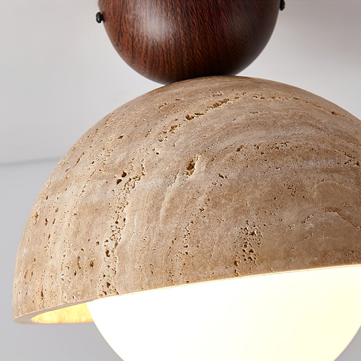 Solana Travertine Ceiling Light - Blowlighting
