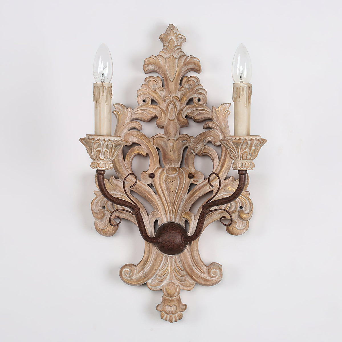 Ilzoror Vintage Industrial Wood Metal Wall Lamp - Lamp Copper