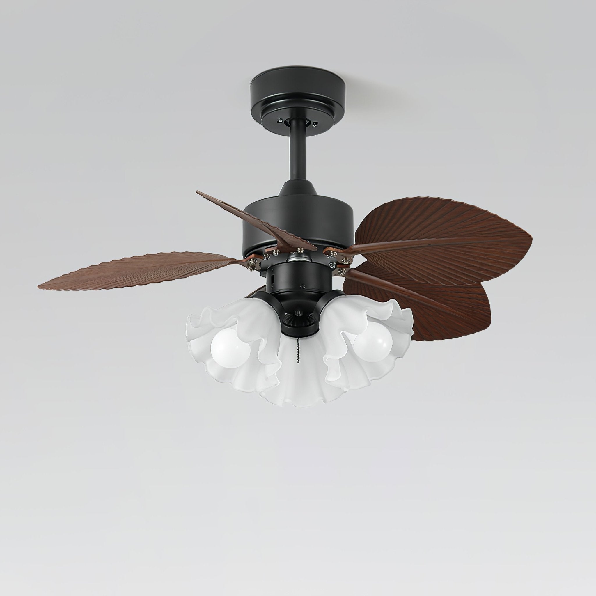 Ventilatore da Soffitto Rosalyn Vintage in Legno con Luce