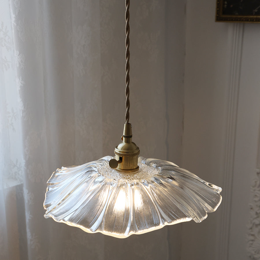 Aria Lampada a Sospensione con Fiore in Vetro, Cablata / con Spina
