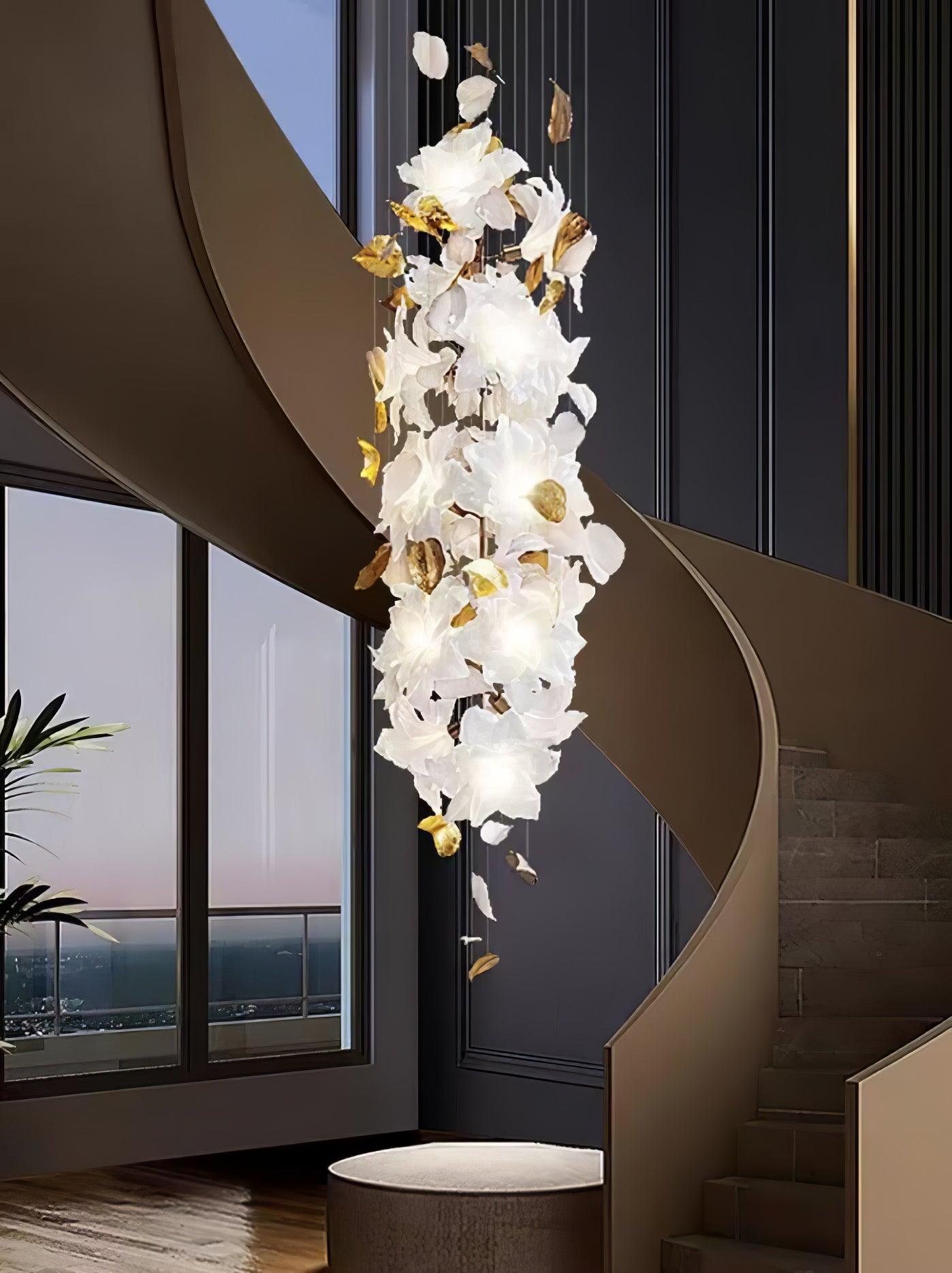 Flying Flowers Fluttering Chandelier - Blowlighting