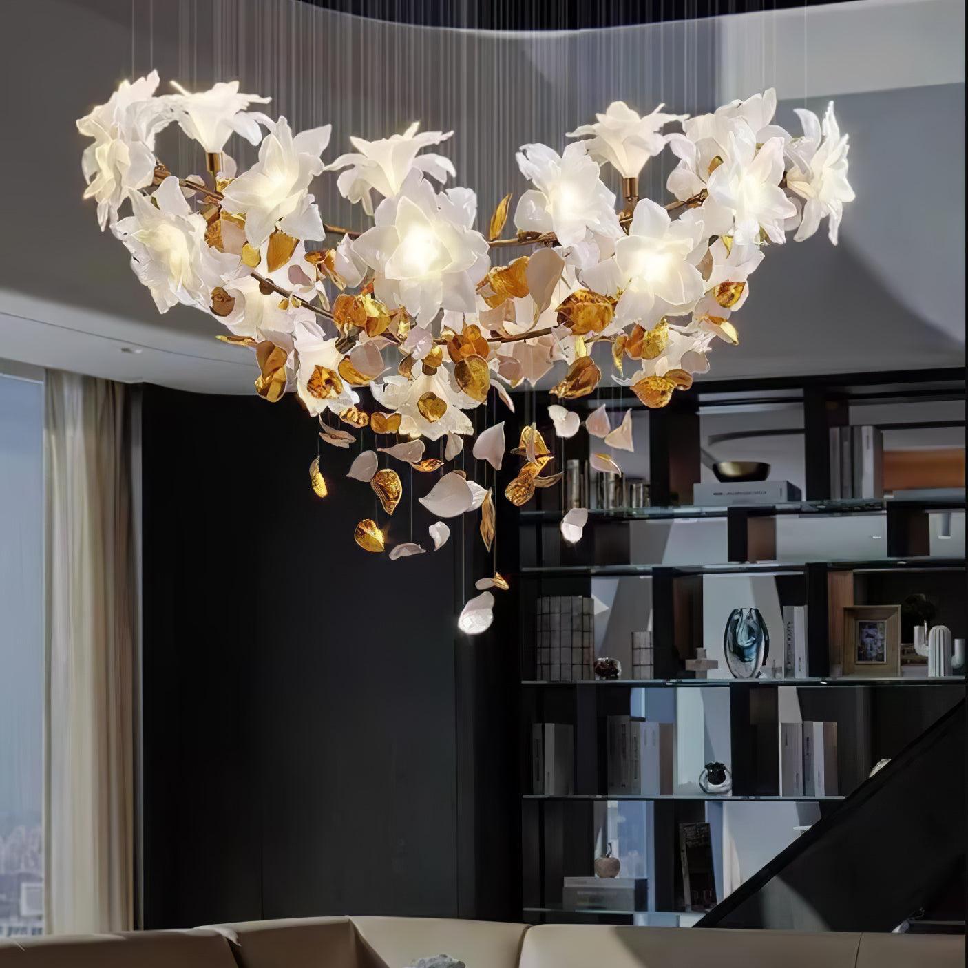 Flying Flowers Fluttering Chandelier - Blowlighting