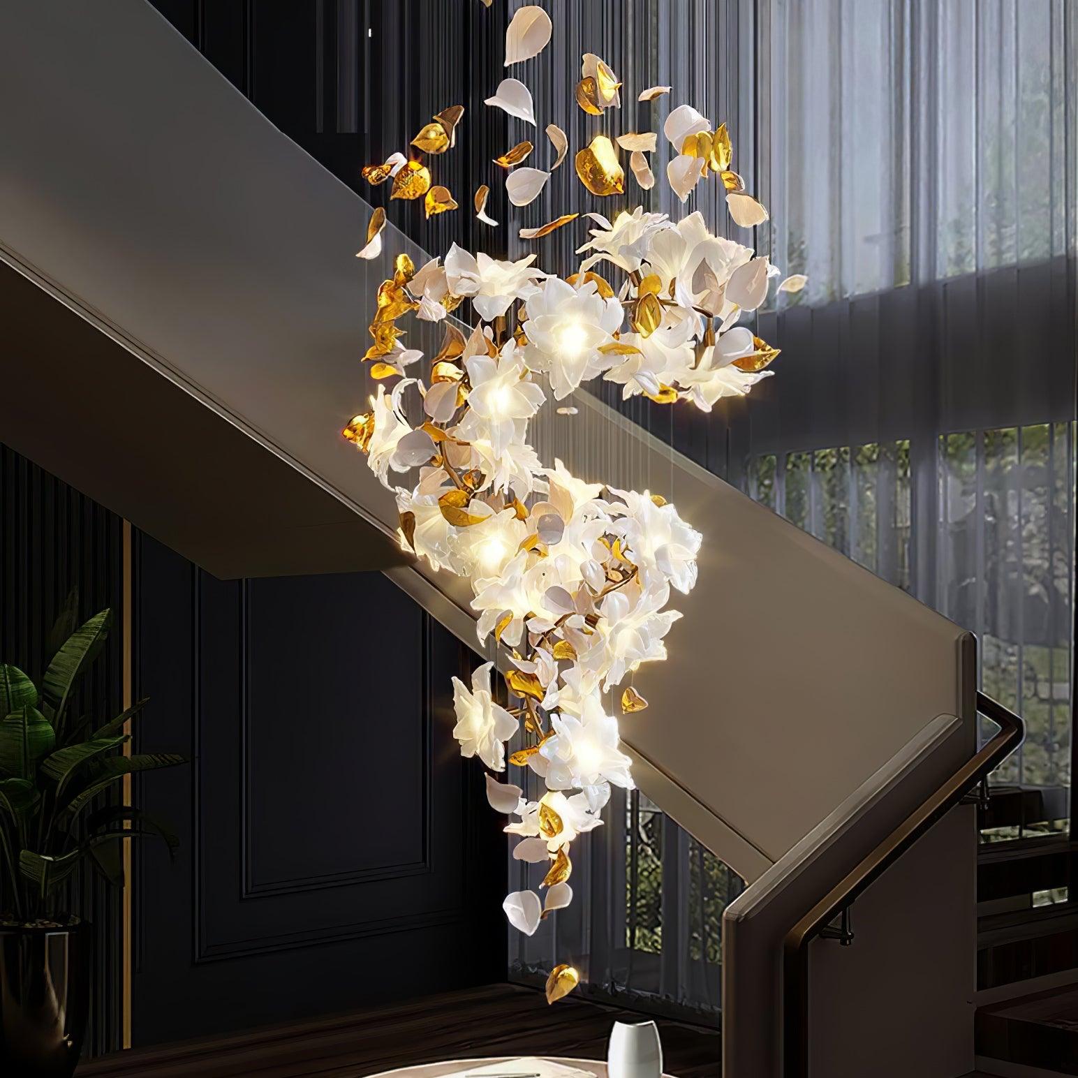 Flying Flowers Fluttering Chandelier - Blowlighting