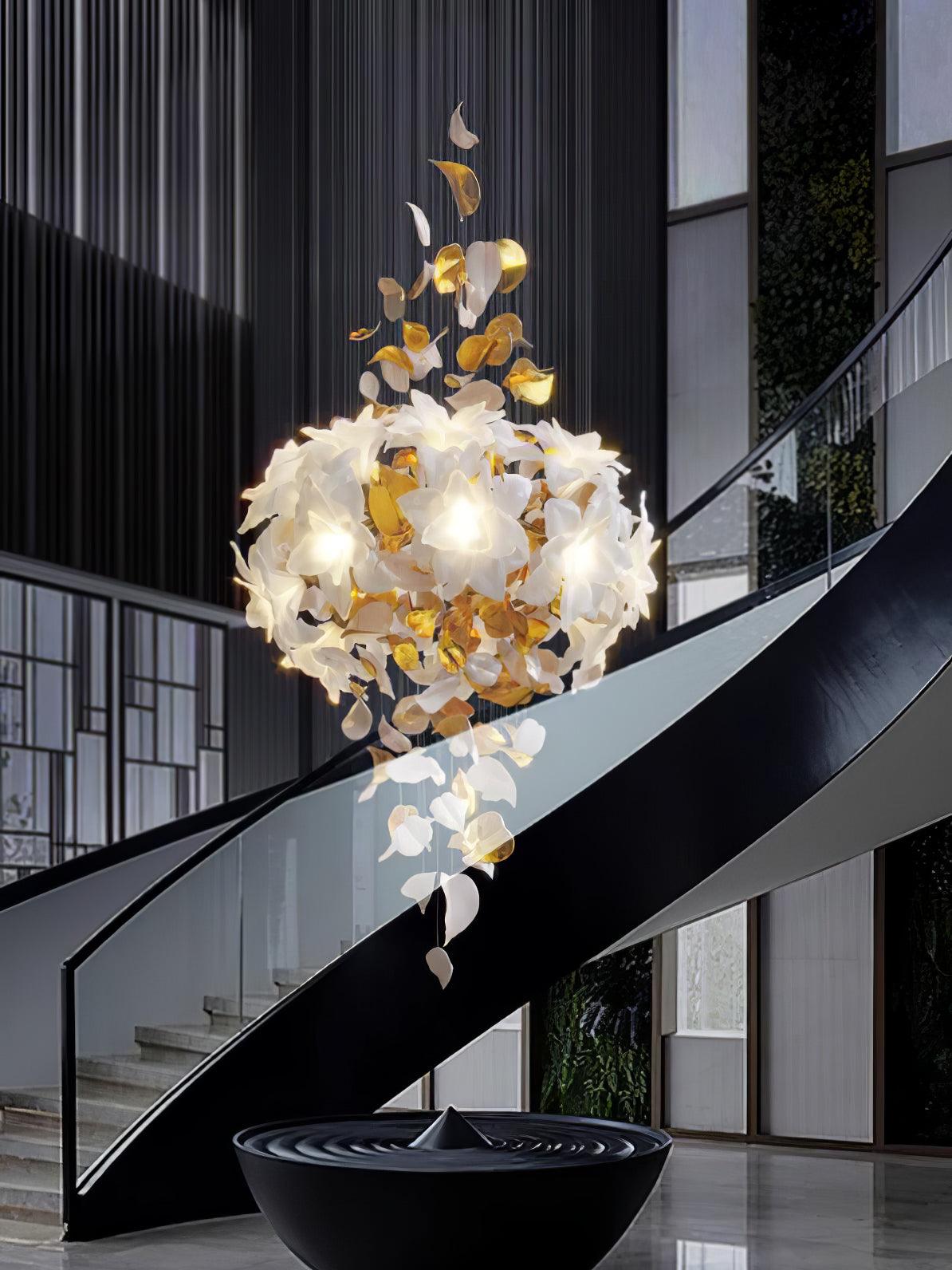 Flying Flowers Fluttering Chandelier - Blowlighting