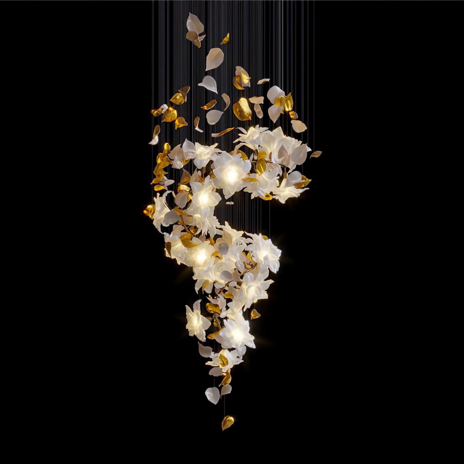 Flying Flowers Fluttering Chandelier - Blowlighting