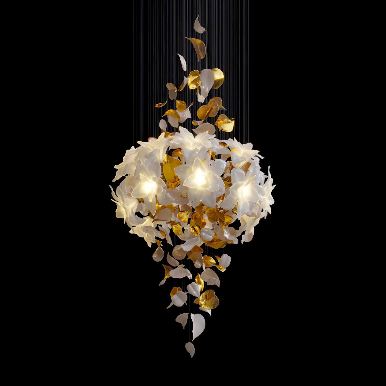 Flying Flowers Fluttering Chandelier - Blowlighting
