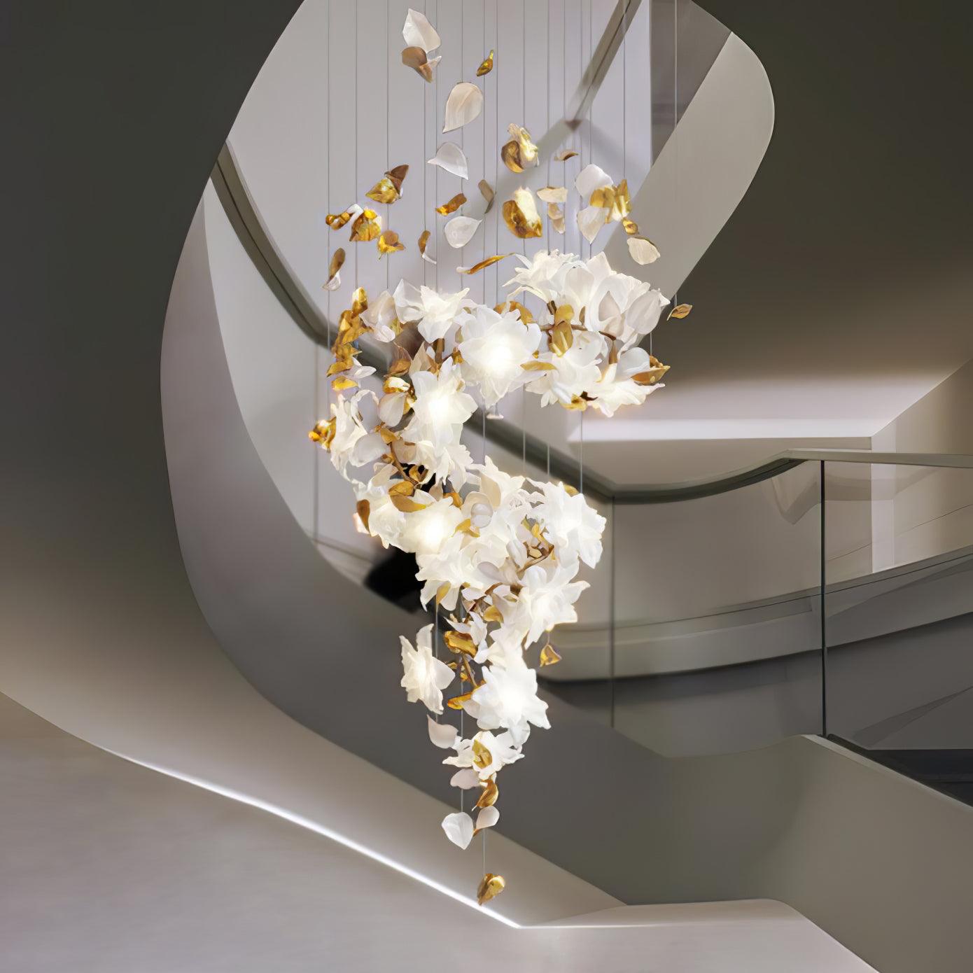 Flying Flowers Fluttering Chandelier - Blowlighting