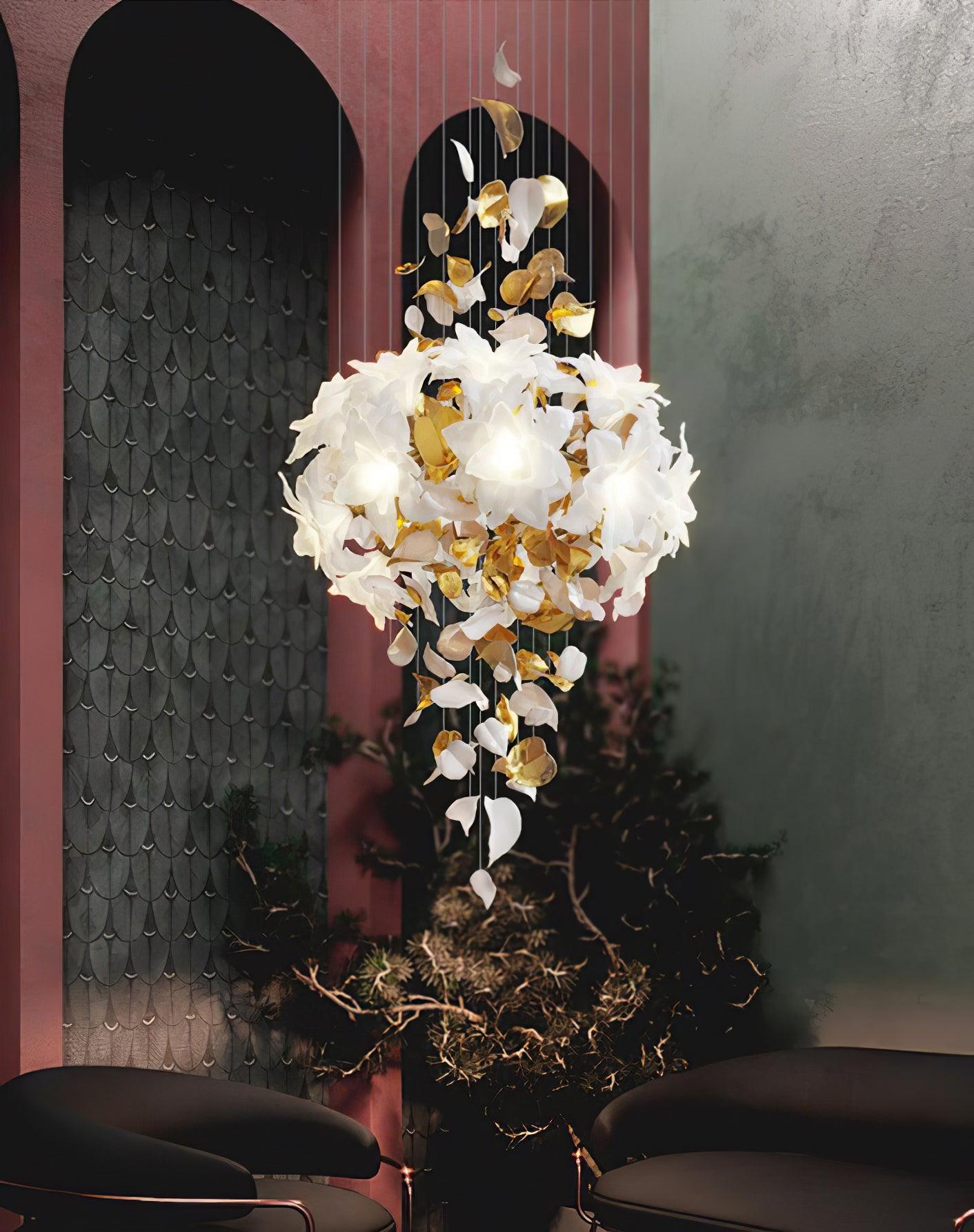 Flying Flowers Fluttering Chandelier - Blowlighting