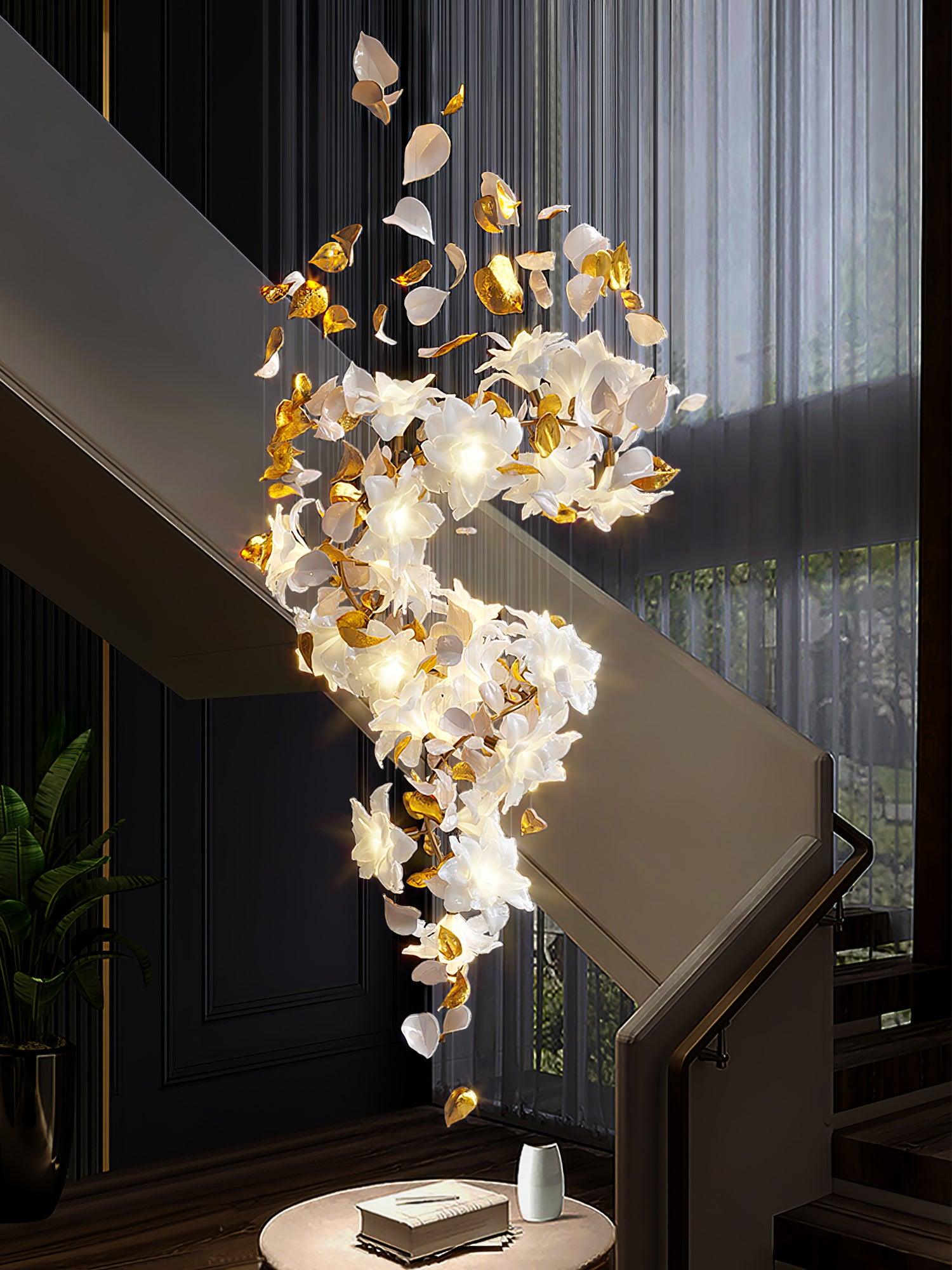 Flying Flowers Fluttering Chandelier - Blowlighting