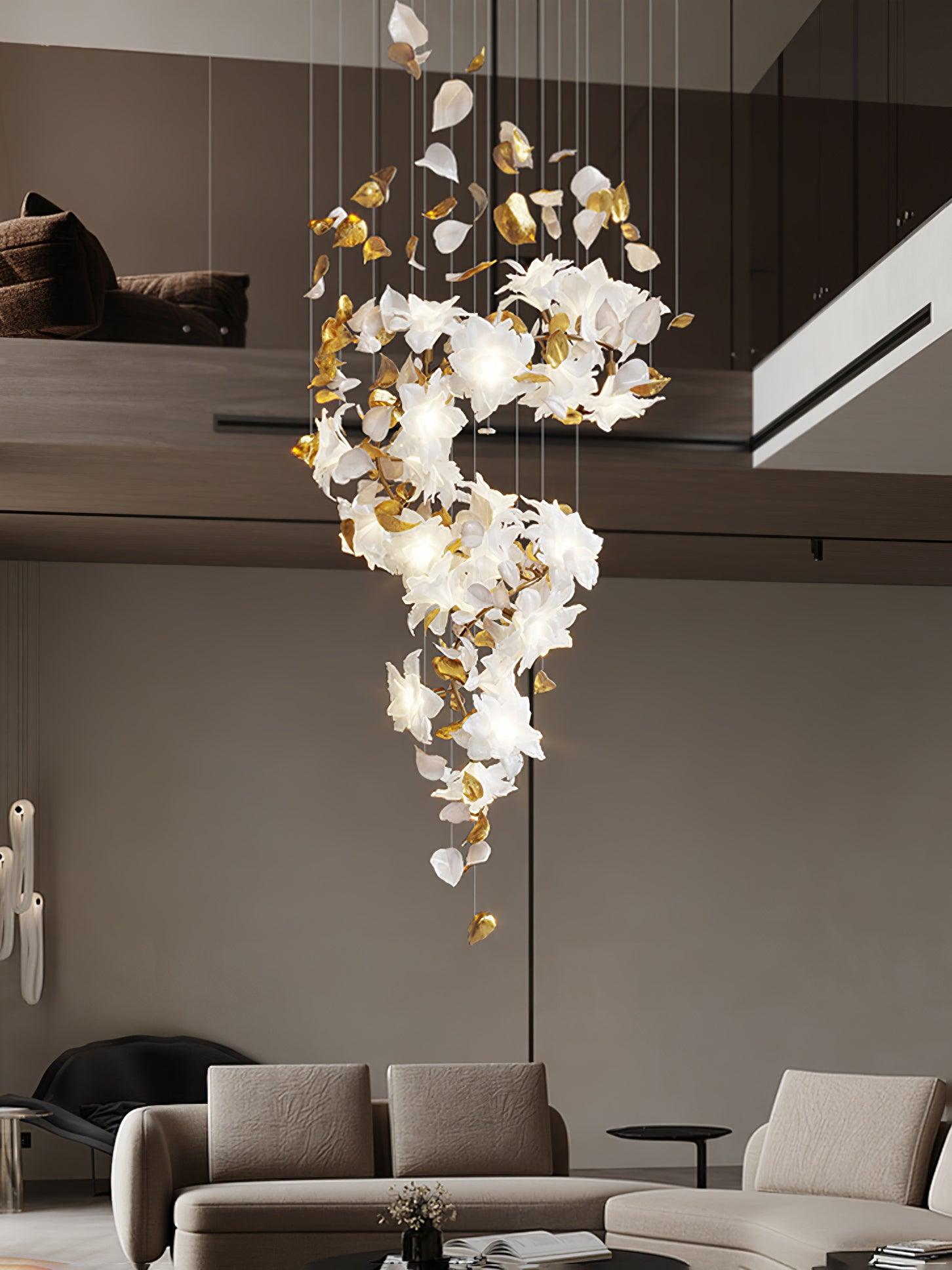 Flying Flowers Fluttering Chandelier - Blowlighting