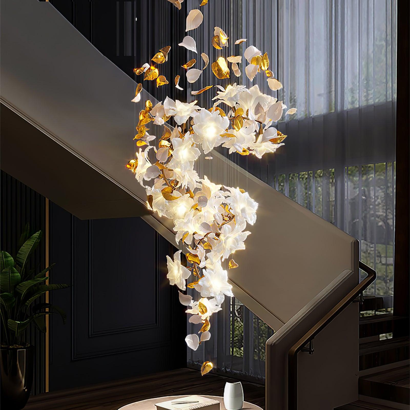 Flying Flowers Fluttering Chandelier - Blowlighting
