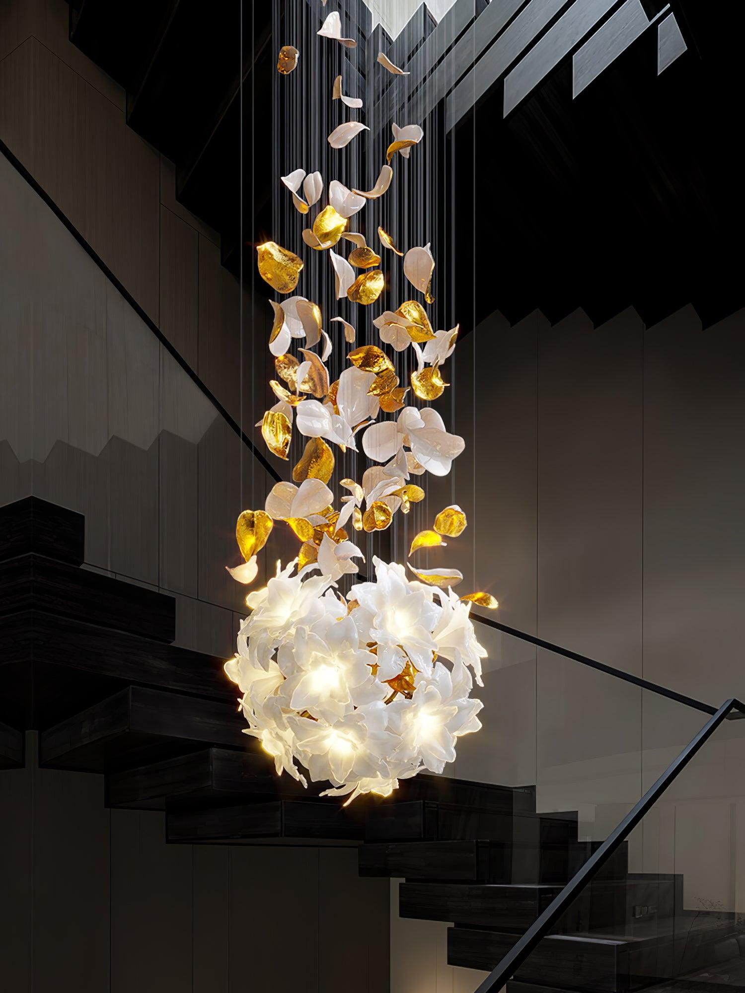 Flying Flowers Fluttering Chandelier - Blowlighting