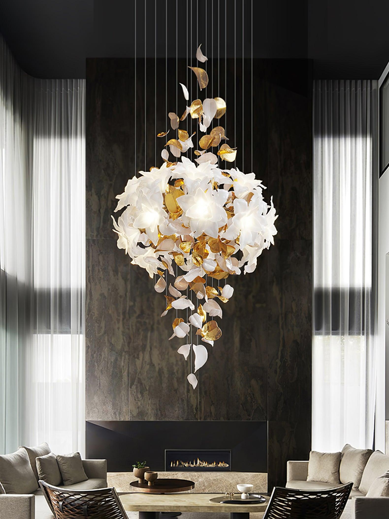 Flying Flowers Fluttering Chandelier - Blowlighting