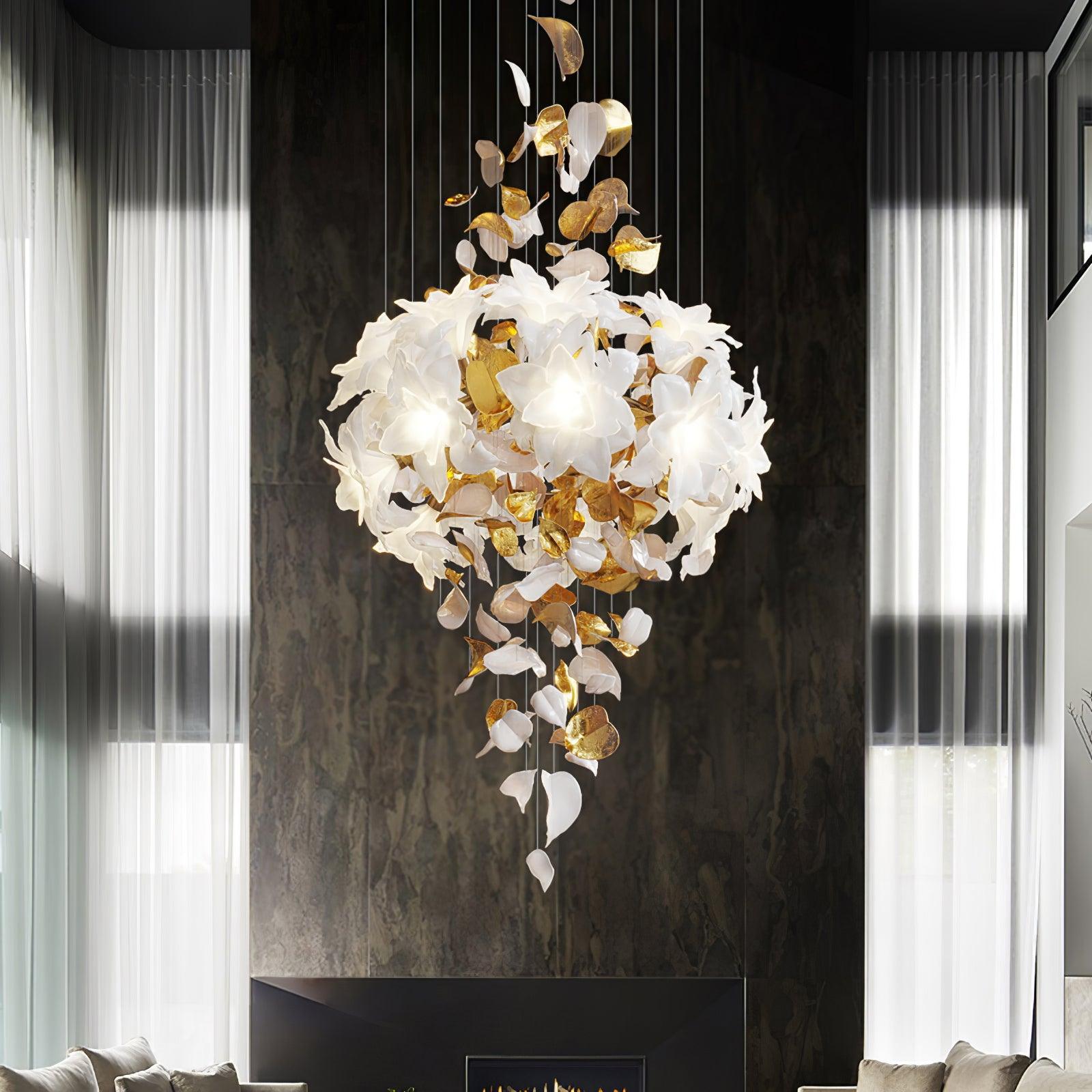Flying Flowers Fluttering Chandelier - Blowlighting