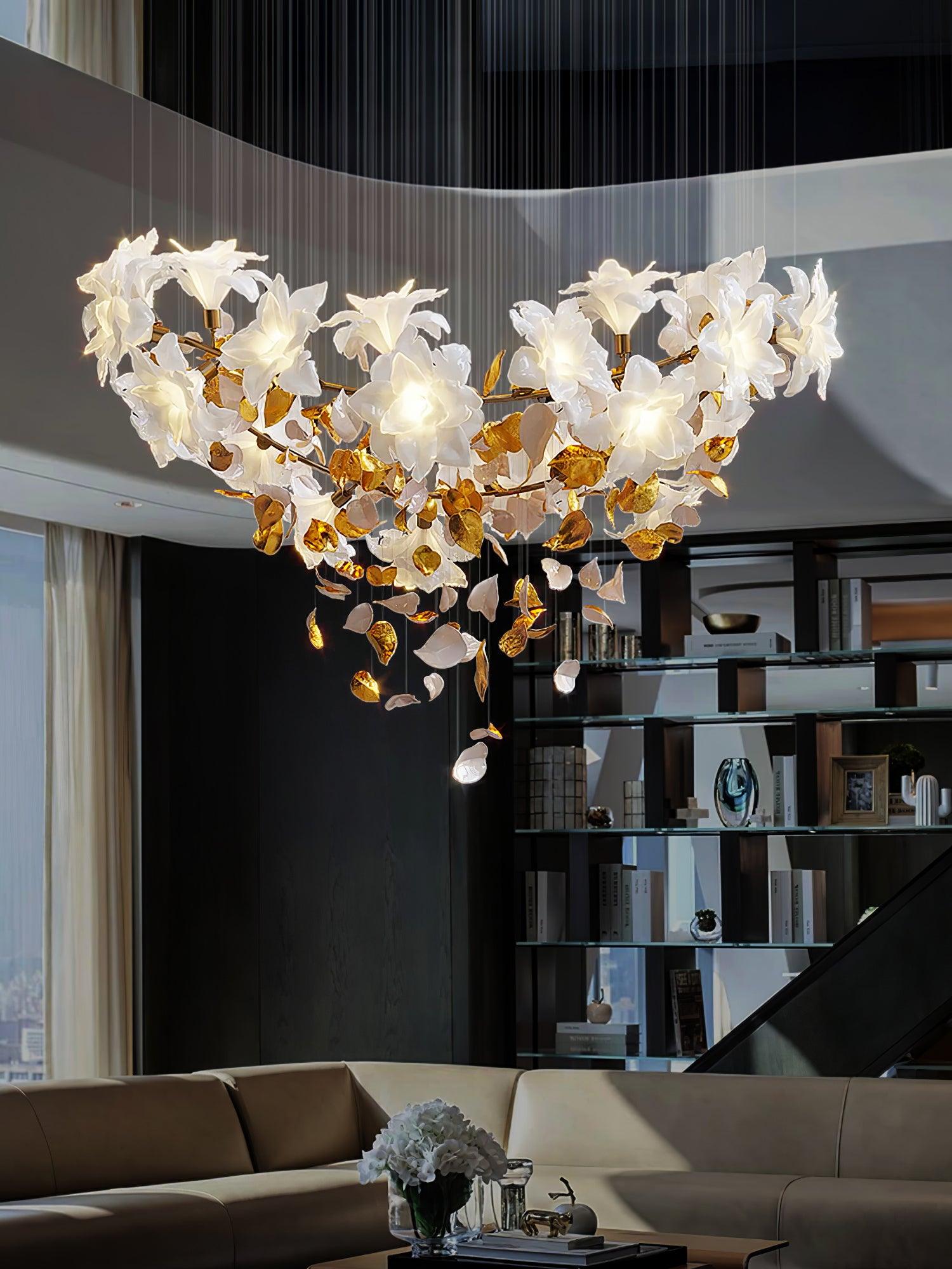 Flying Flowers Fluttering Chandelier - Blowlighting