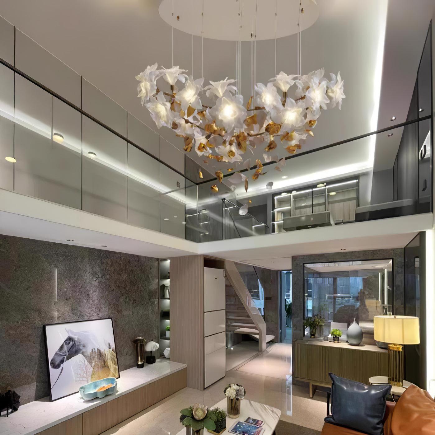 Flying Flowers Fluttering Chandelier - Blowlighting