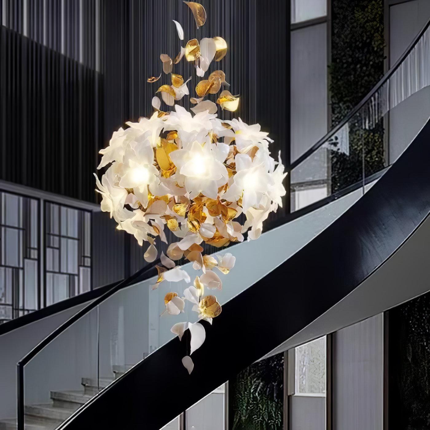 Flying Flowers Fluttering Chandelier - Blowlighting