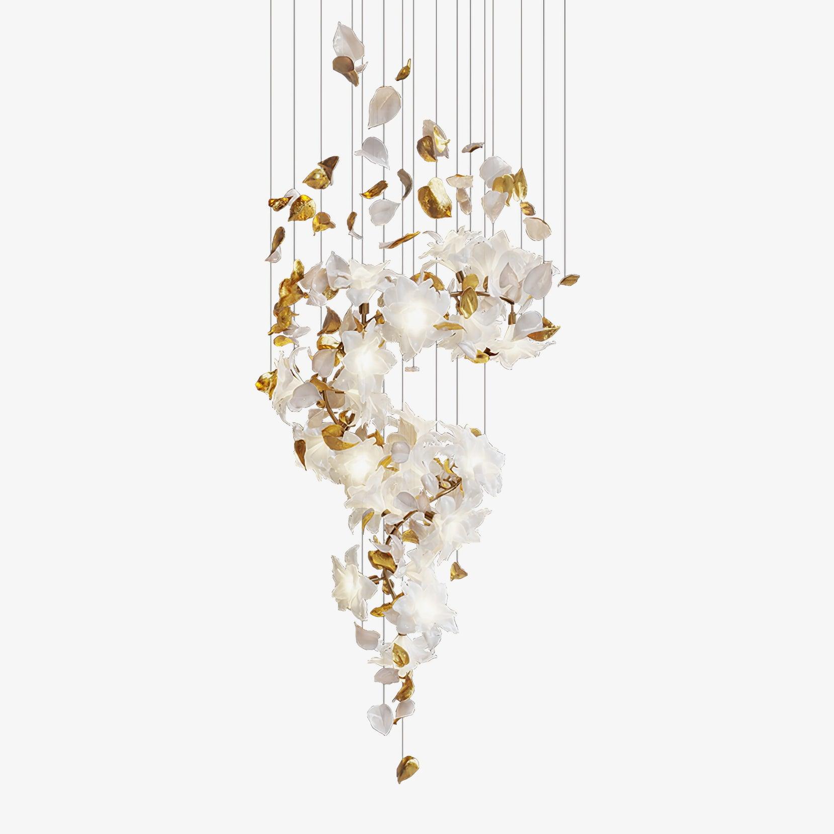Flying Flowers Fluttering Chandelier - Blowlighting
