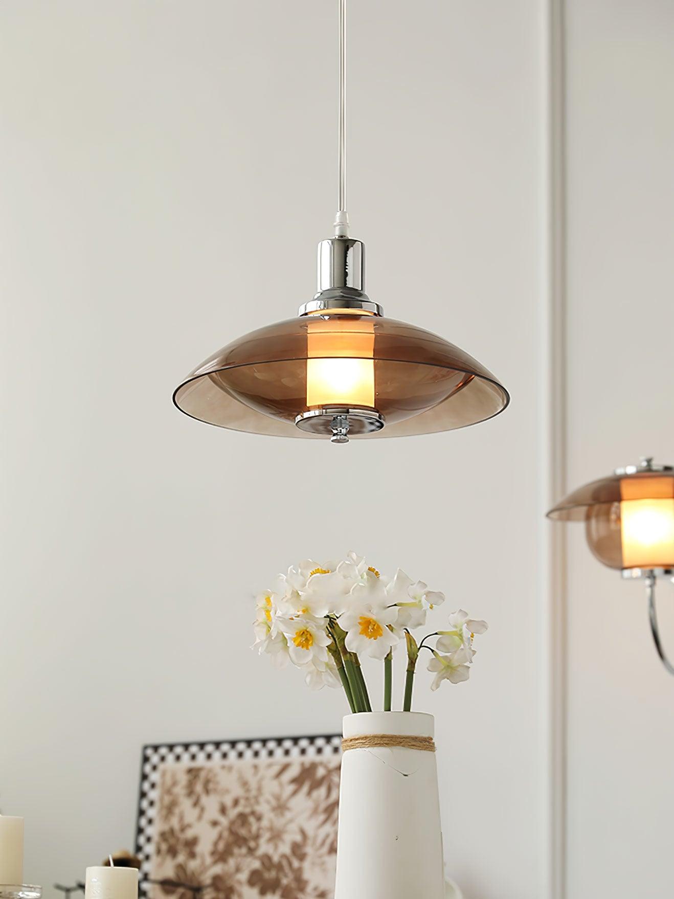 Flying Saucer Chrome Pendant Light - Blowlighting