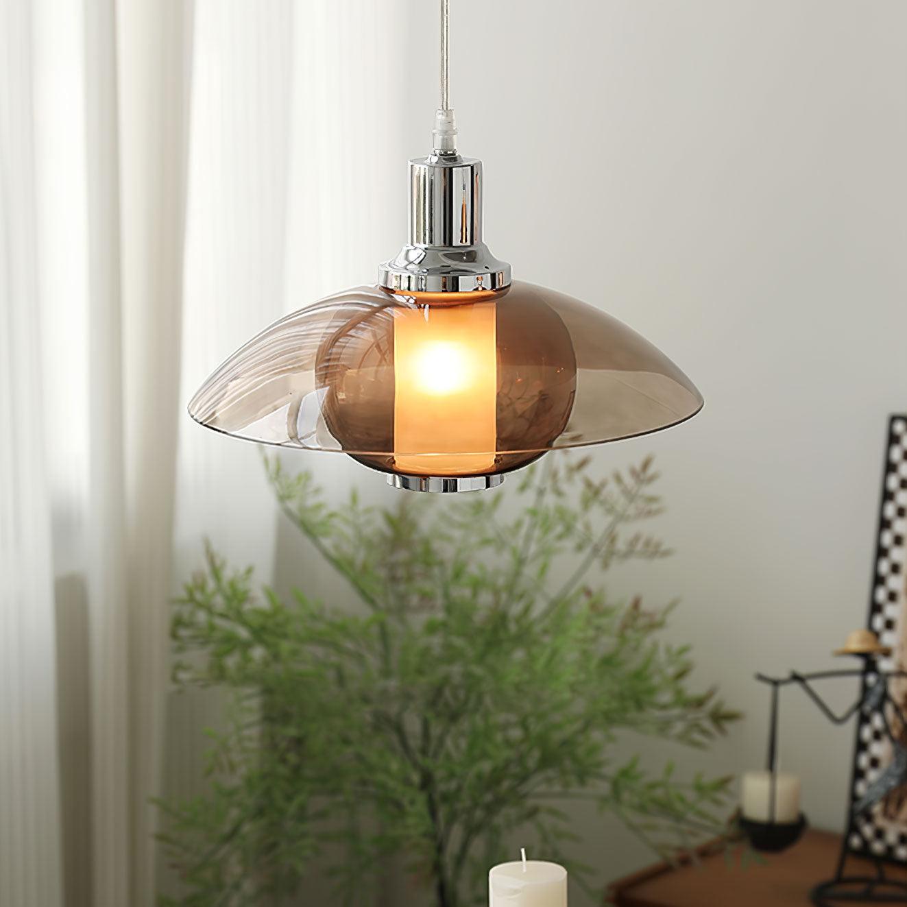 Flying Saucer Chrome Pendant Light - Blowlighting