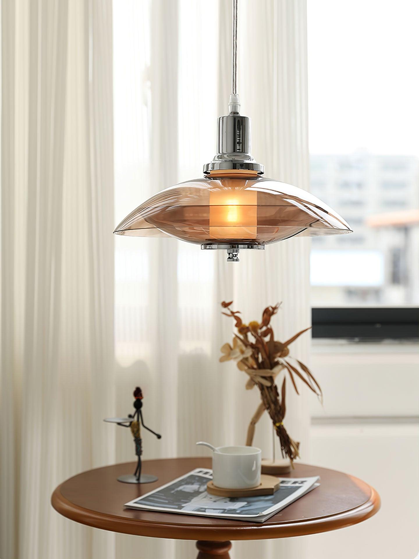 Flying Saucer Chrome Pendant Light - Blowlighting