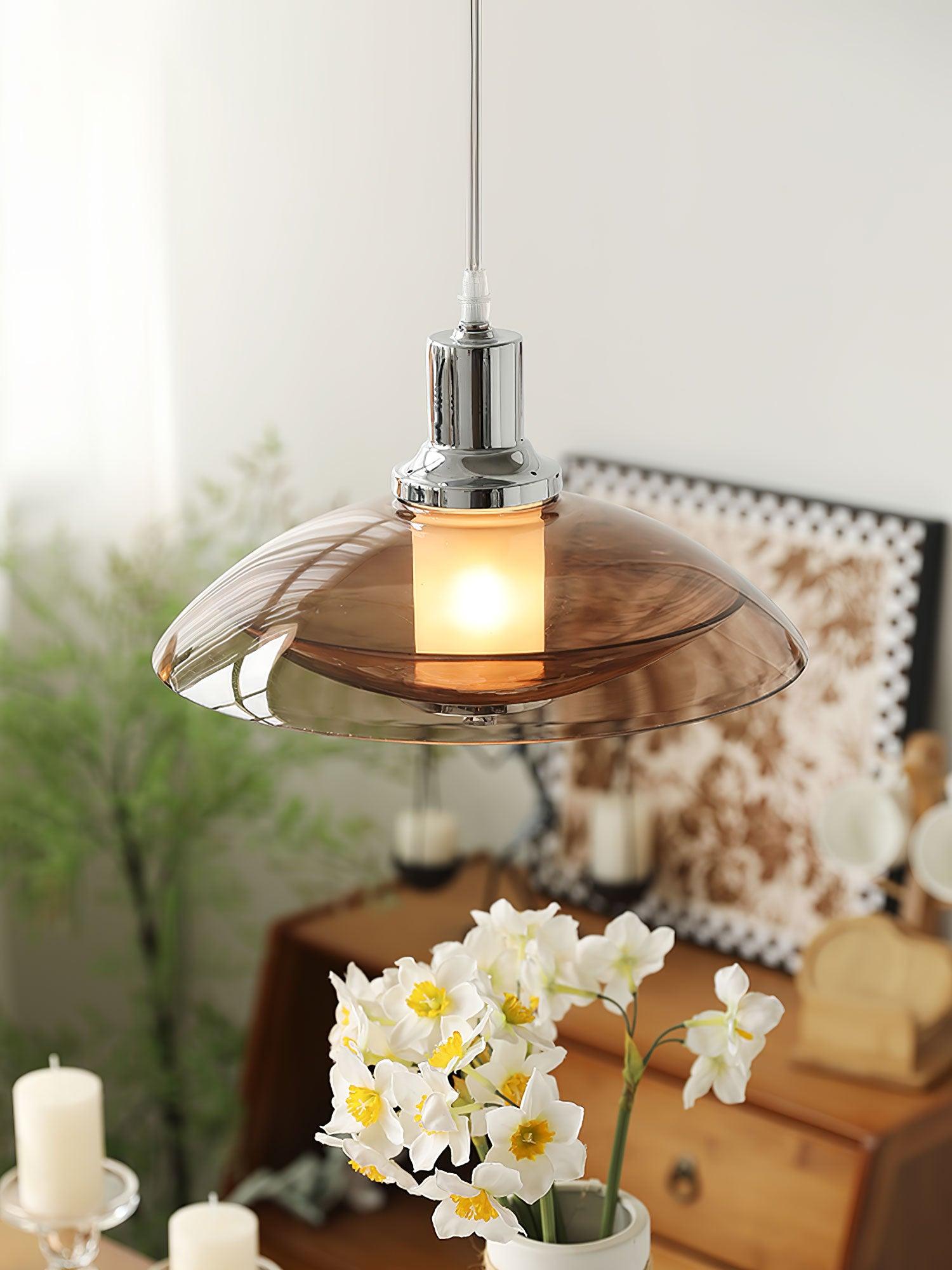 Flying Saucer Chrome Pendant Light - Blowlighting