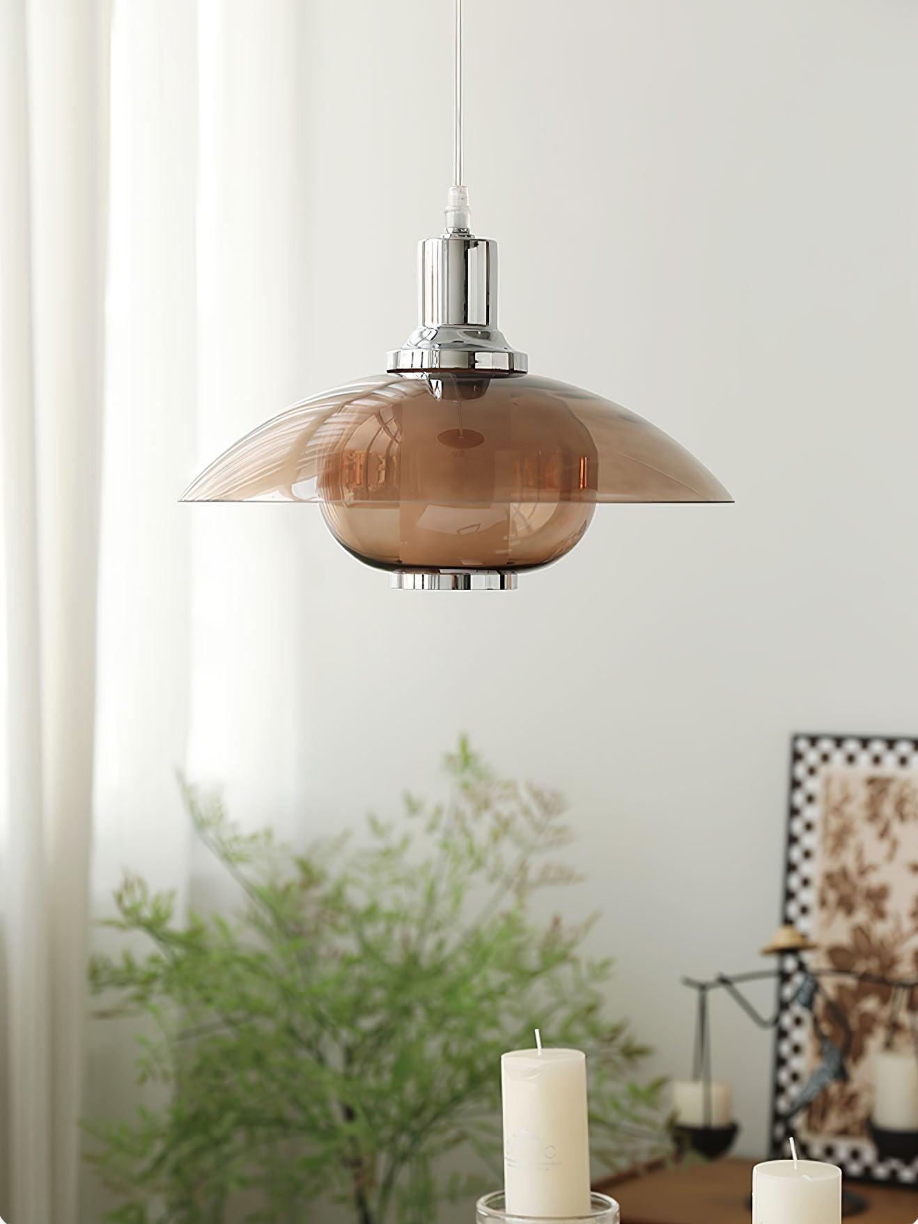 Flying Saucer Chrome Pendant Light - Blowlighting