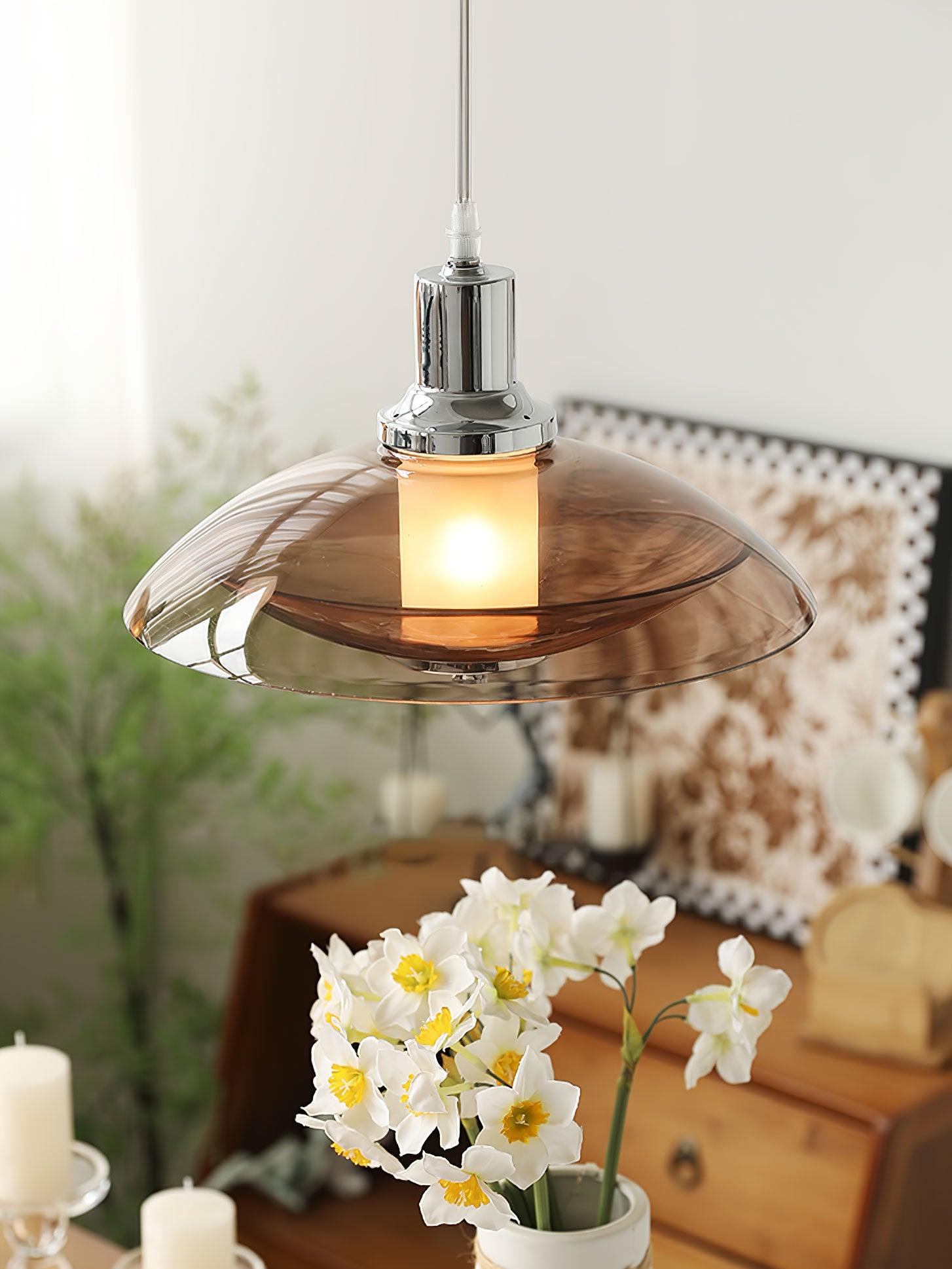 Flying Saucer Chrome Pendant Light - Blowlighting