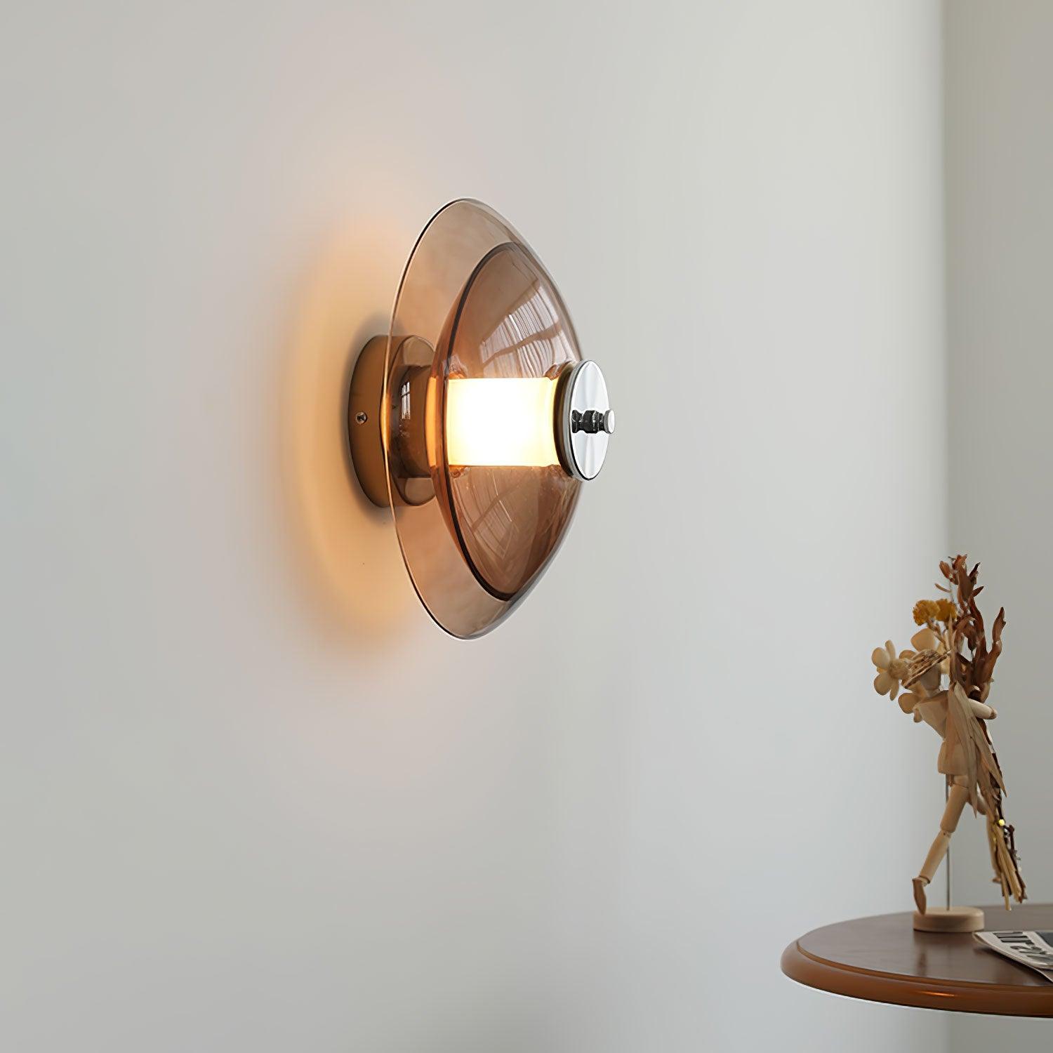 Flying Saucer Chrome Wall Light - Blowlighting