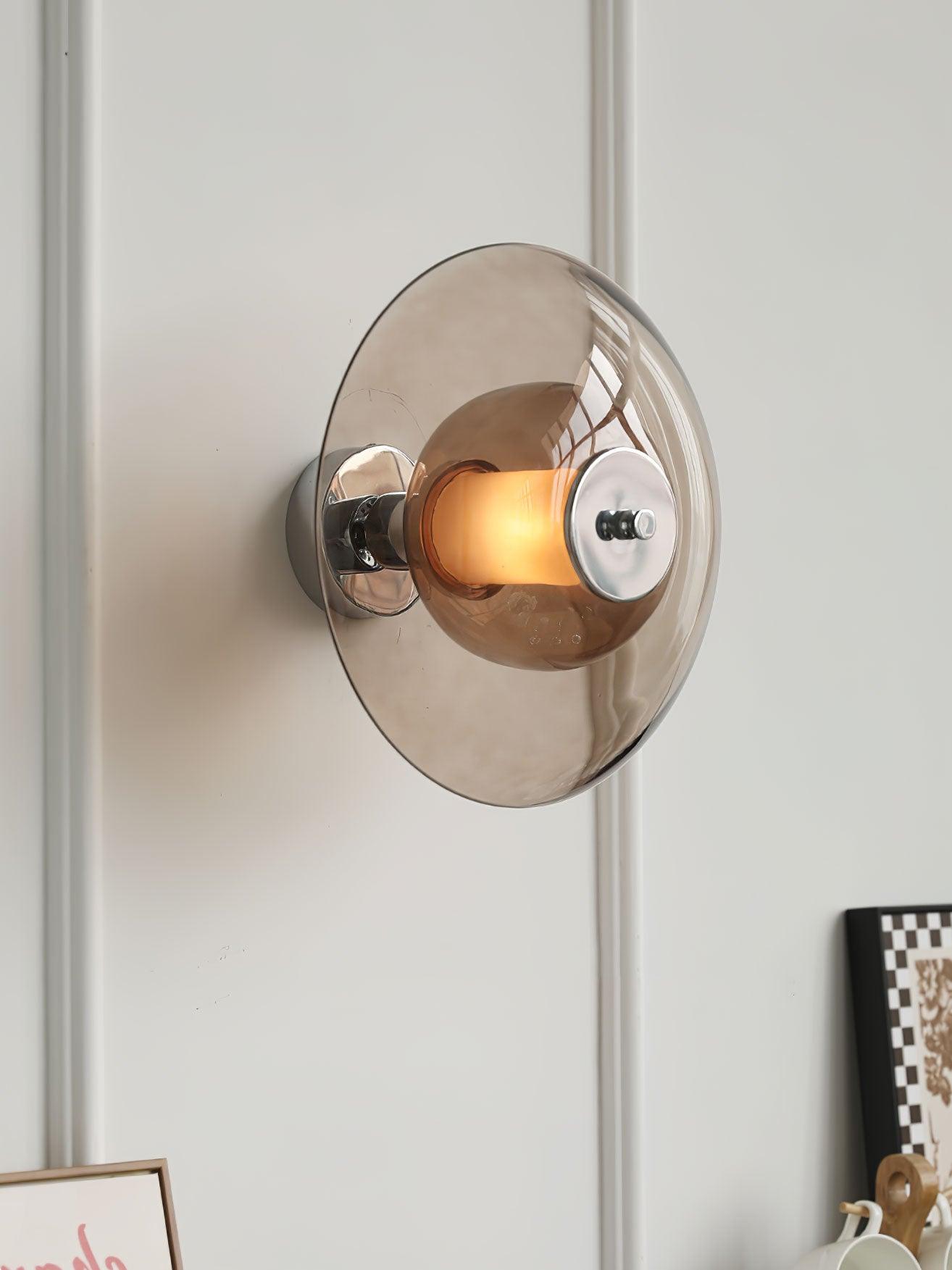 Flying Saucer Chrome Wall Light - Blowlighting