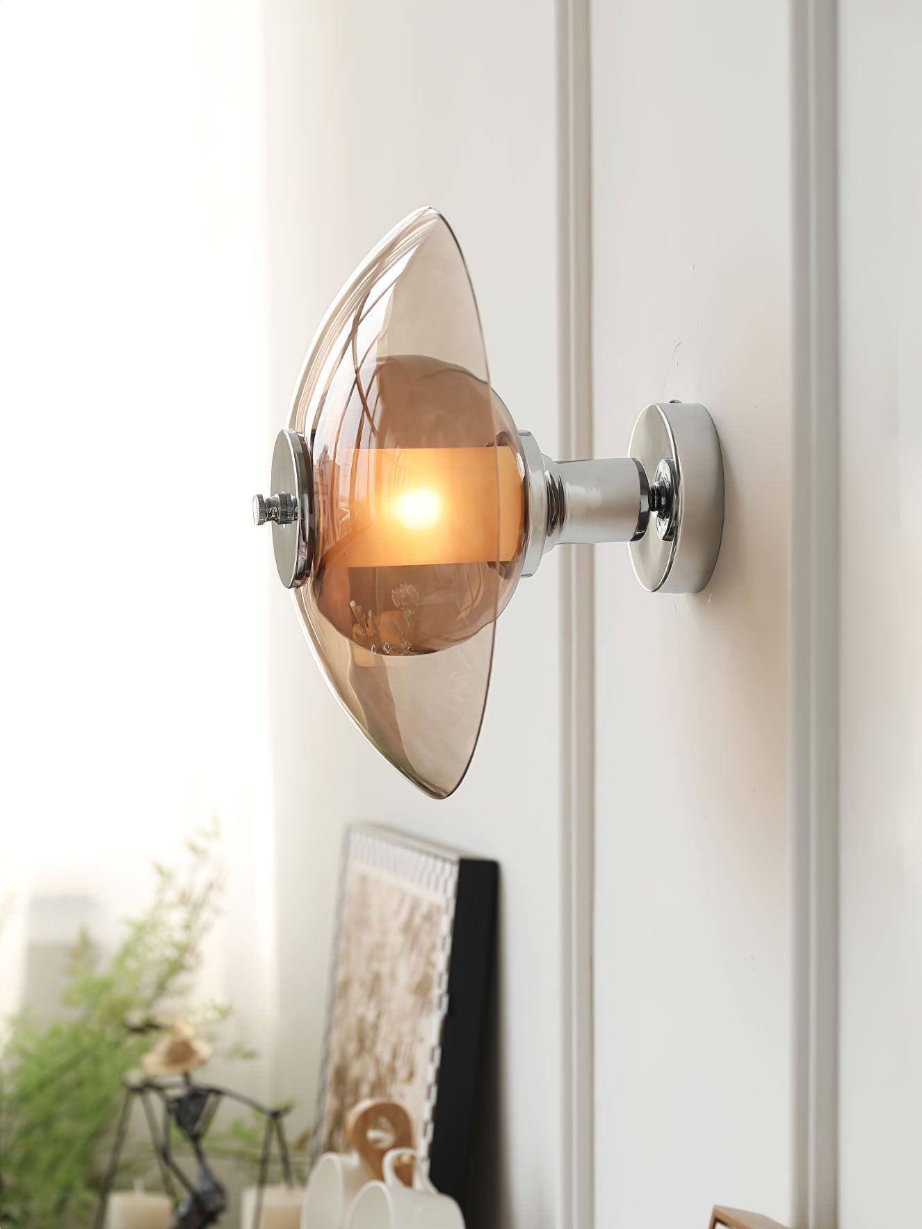 Flying Saucer Chrome Wall Light - Blowlighting
