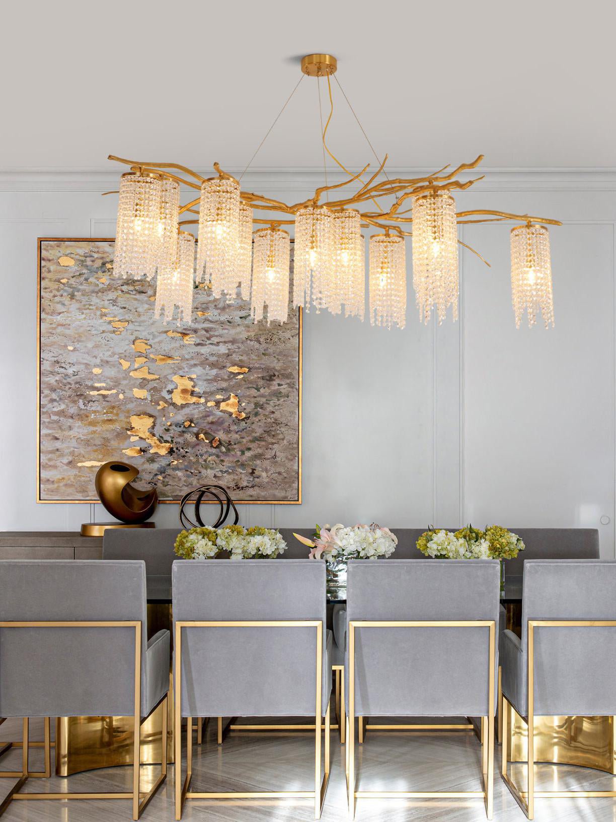 Avvariel Organic Brass Chandelier - Blowlighting