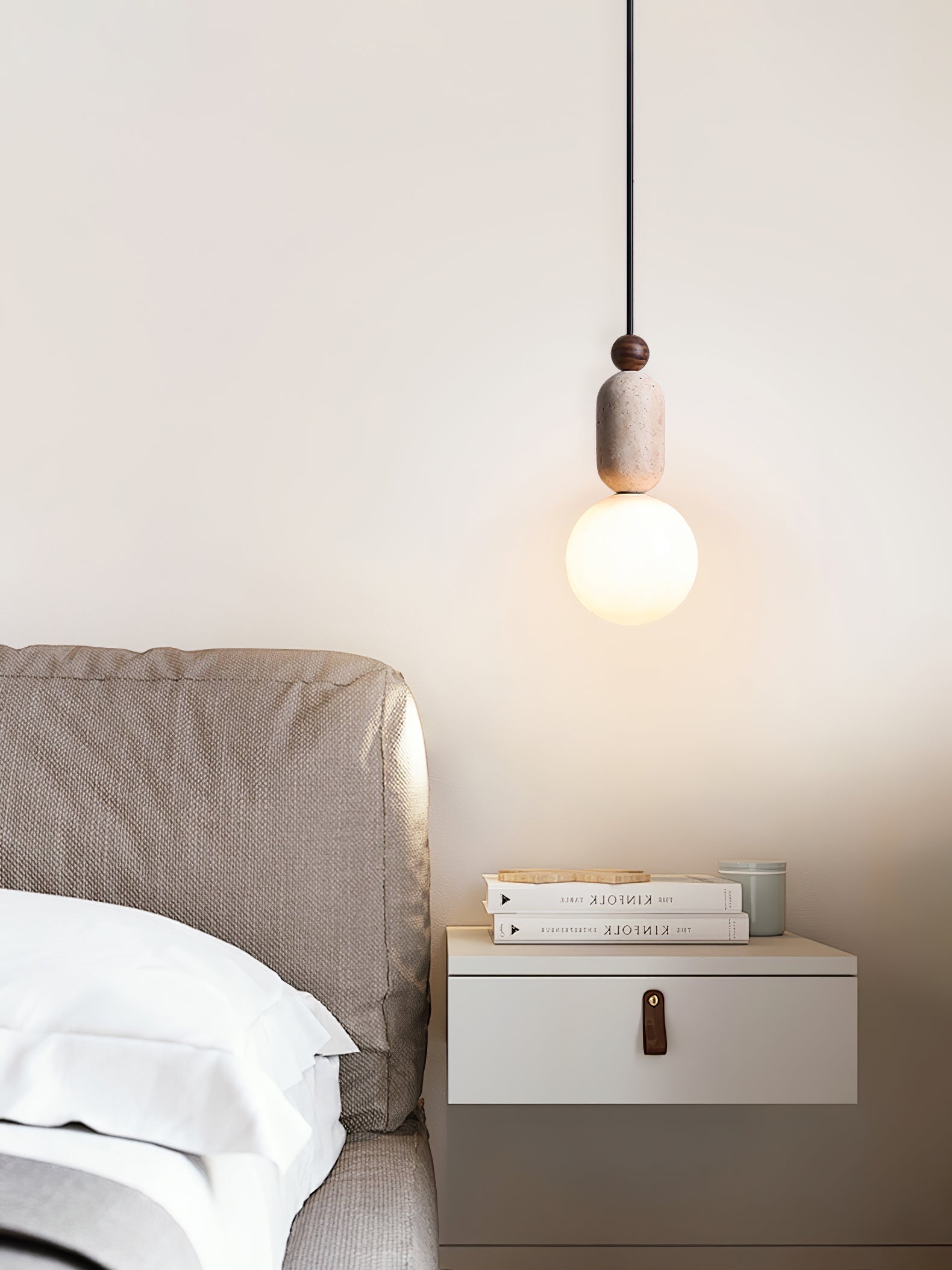 Vaarnii Travertine Pendant Light - Neutralighting