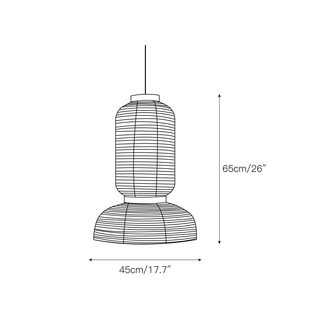 Cutheion Individual Creativity Rice Paper Pendant Lamp - Lamp Copper