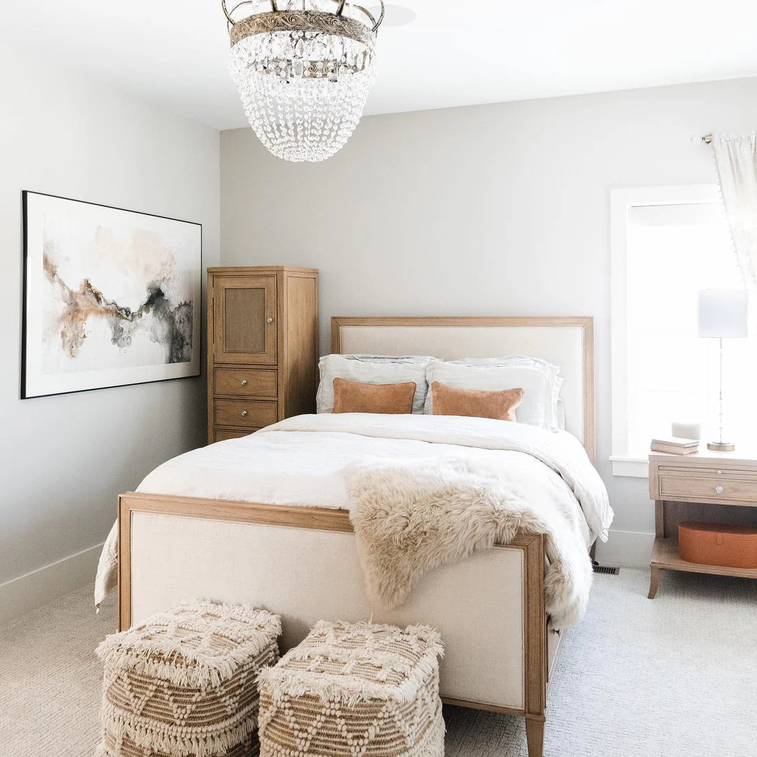 Abella Tear Drop Crystal Chandelier - Lamp Copper