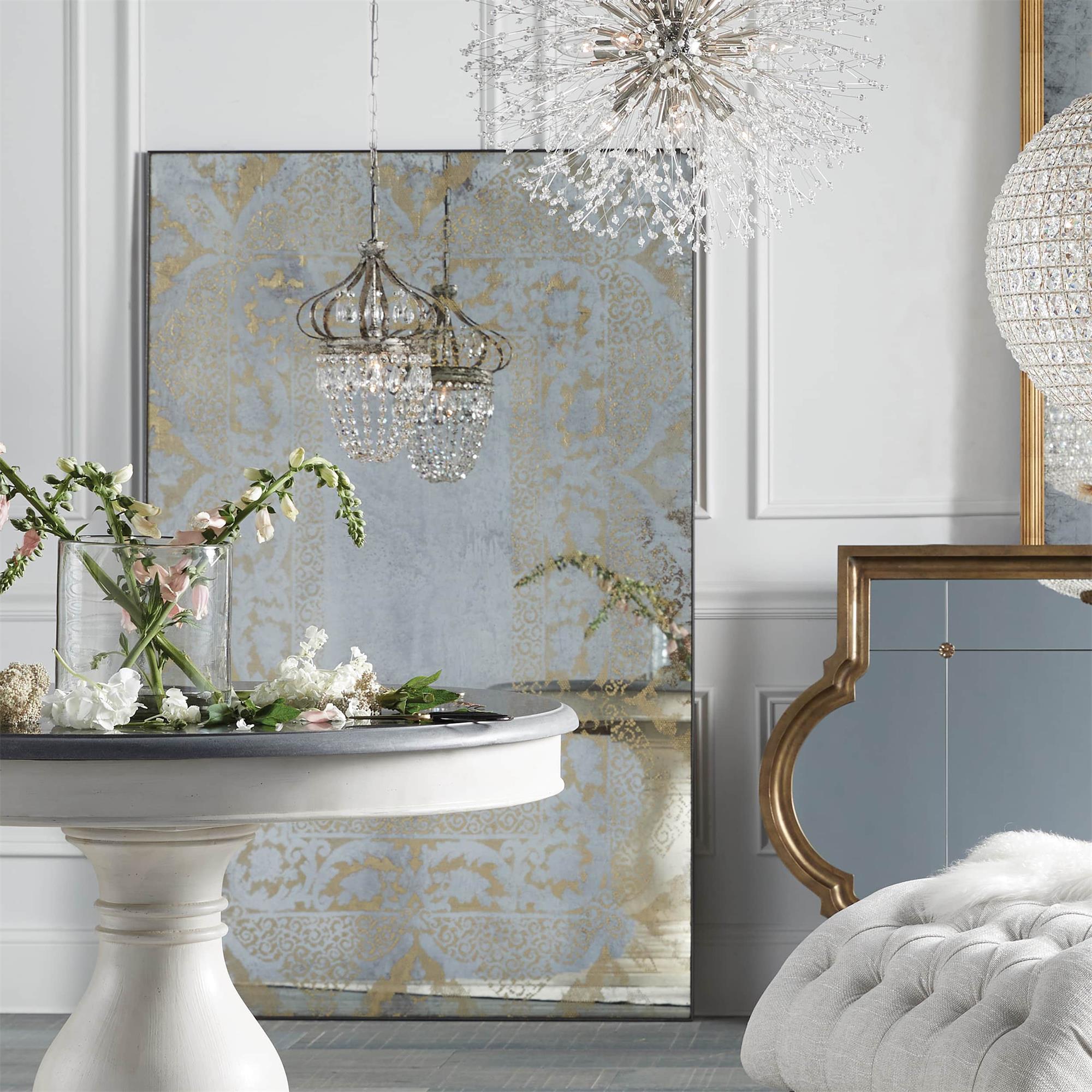 Abella Tear Drop Crystal Chandelier - Lamp Copper