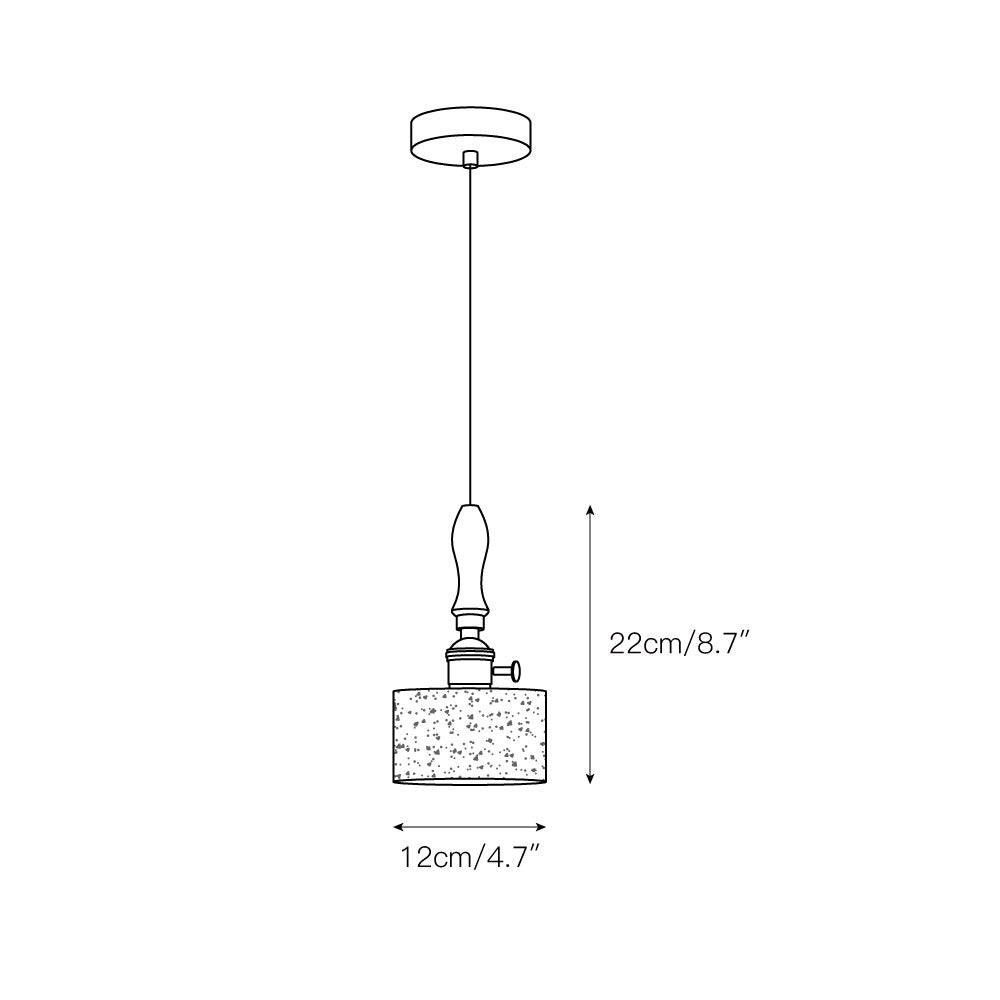 Sycaran Modern Minimalist Walnut Travertine Pendant Lamp - Lamp Copper