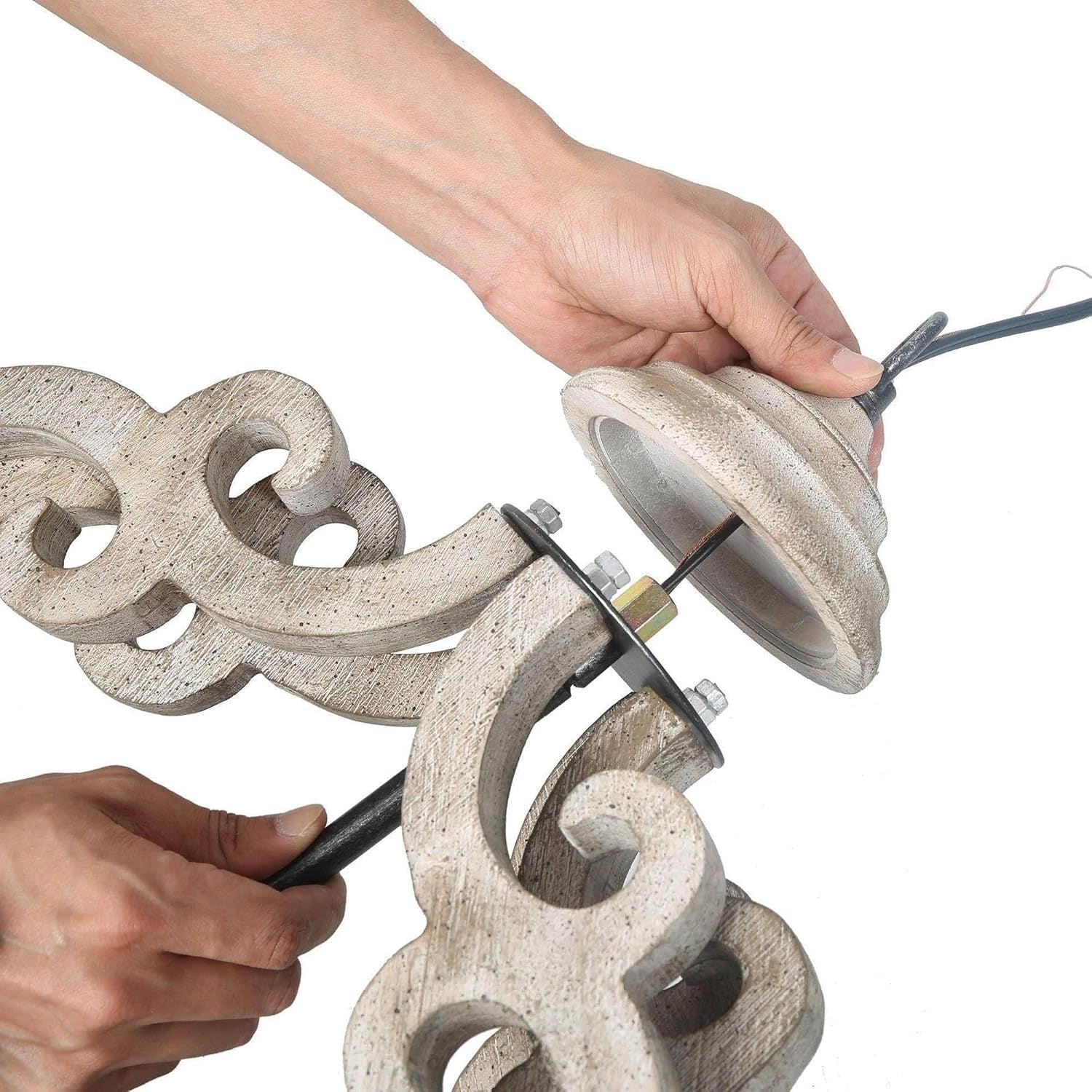 Myviniel Vintage Industrial Wooden Metal Pendant Lamp - Lamp Copper