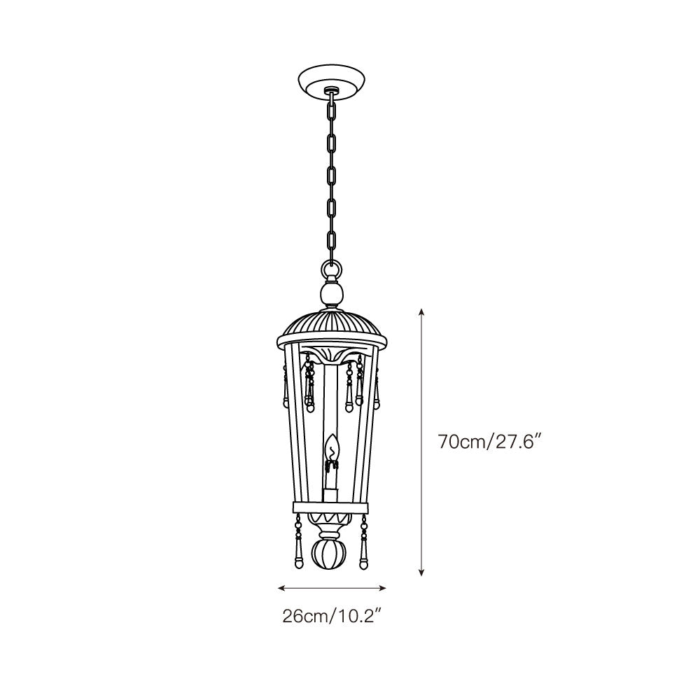 Nylire Individual Creativity Woodcarving Lantern Pendant Lamp - Lamp Copper