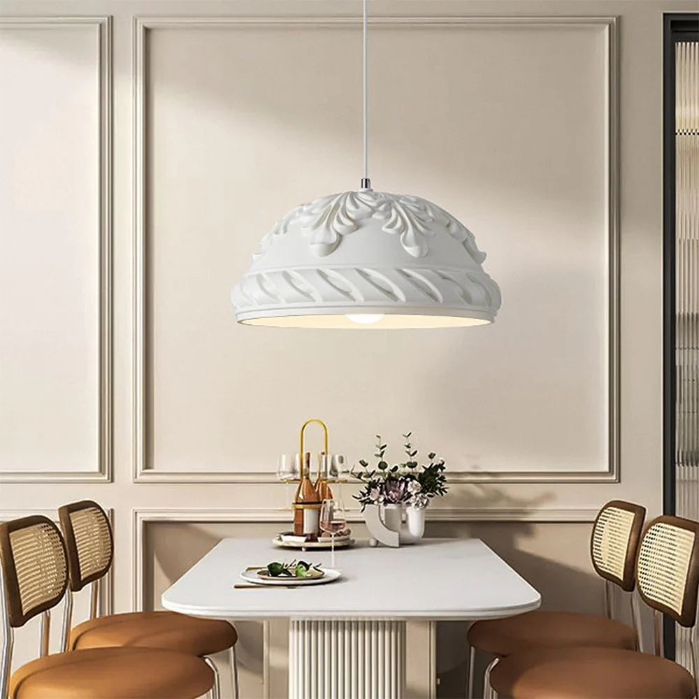 Aria Classica Metallo Resina Sospensione Bianco Soggiorno Camera da letto Ristorante