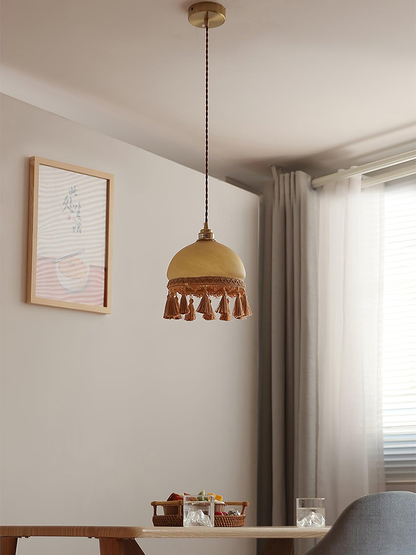 French Tassels Brass Pendant Light - Blowlighting
