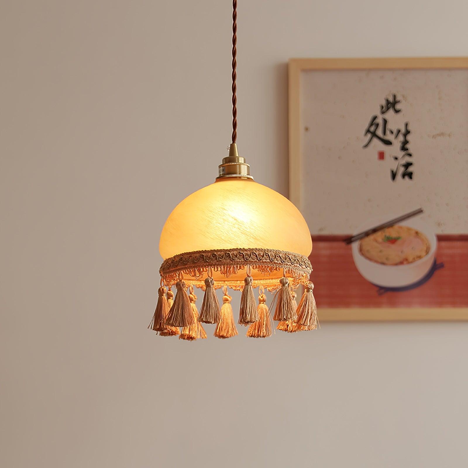French Tassels Brass Pendant Light - Blowlighting