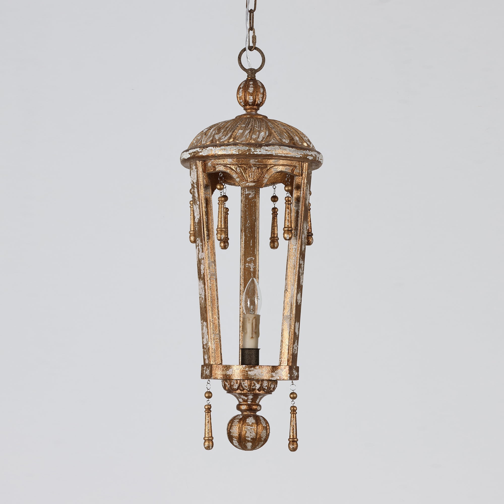 Nylire Individual Creativity Woodcarving Lantern Pendant Lamp - Lamp Copper