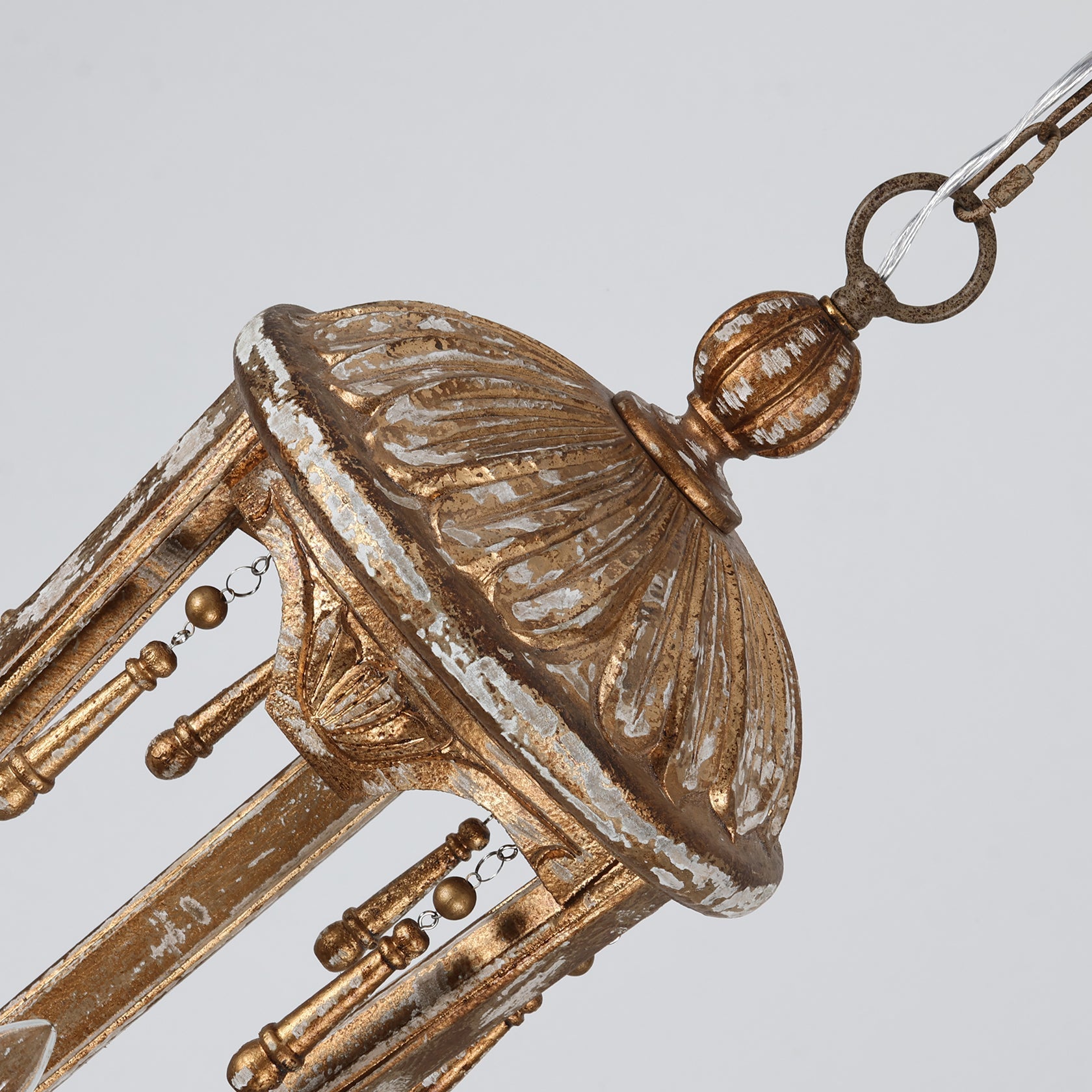 Nylire Individual Creativity Woodcarving Lantern Pendant Lamp - Lamp Copper