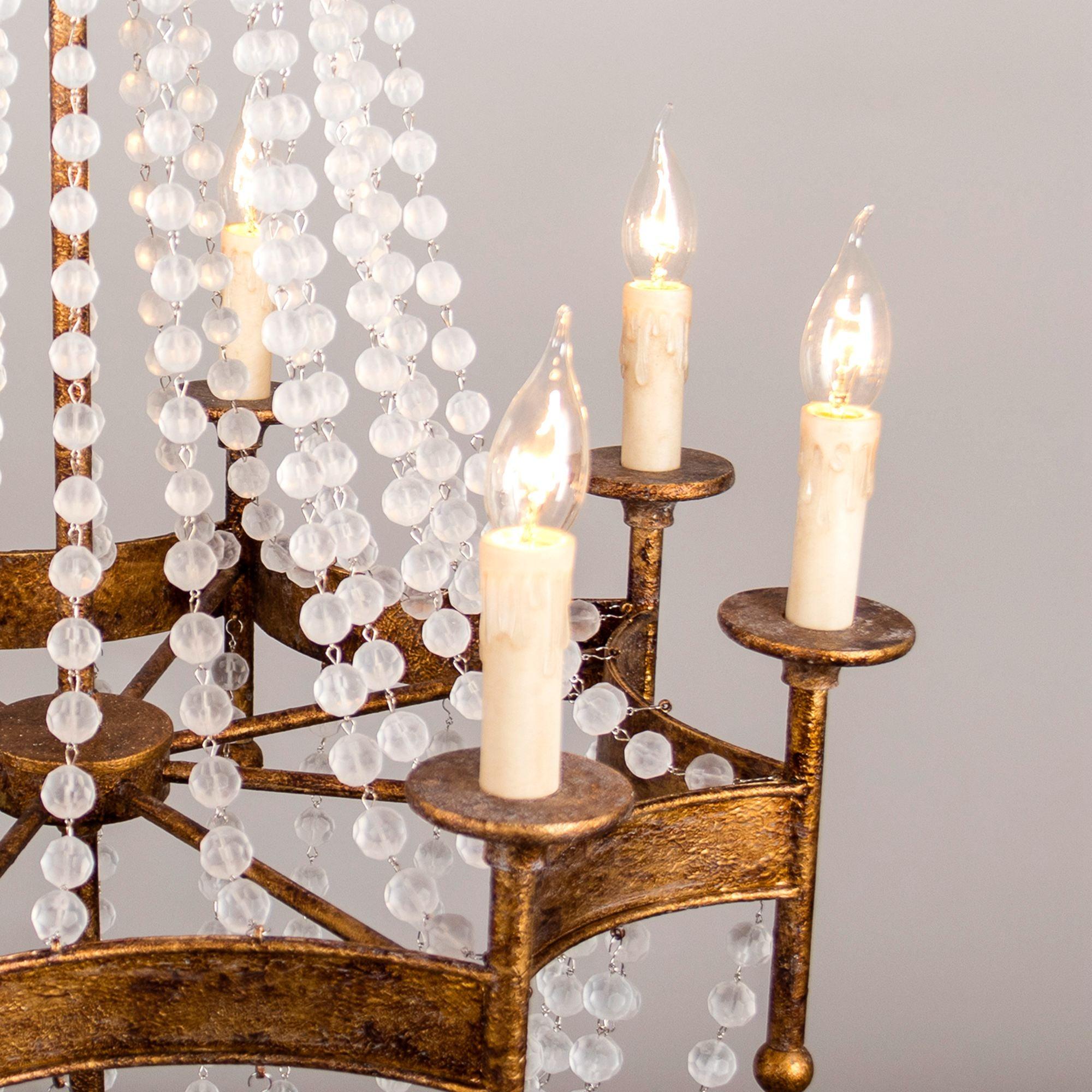 Zavela Postmodern Luxury Bead Crystal Chandelier - Lamp Copper
