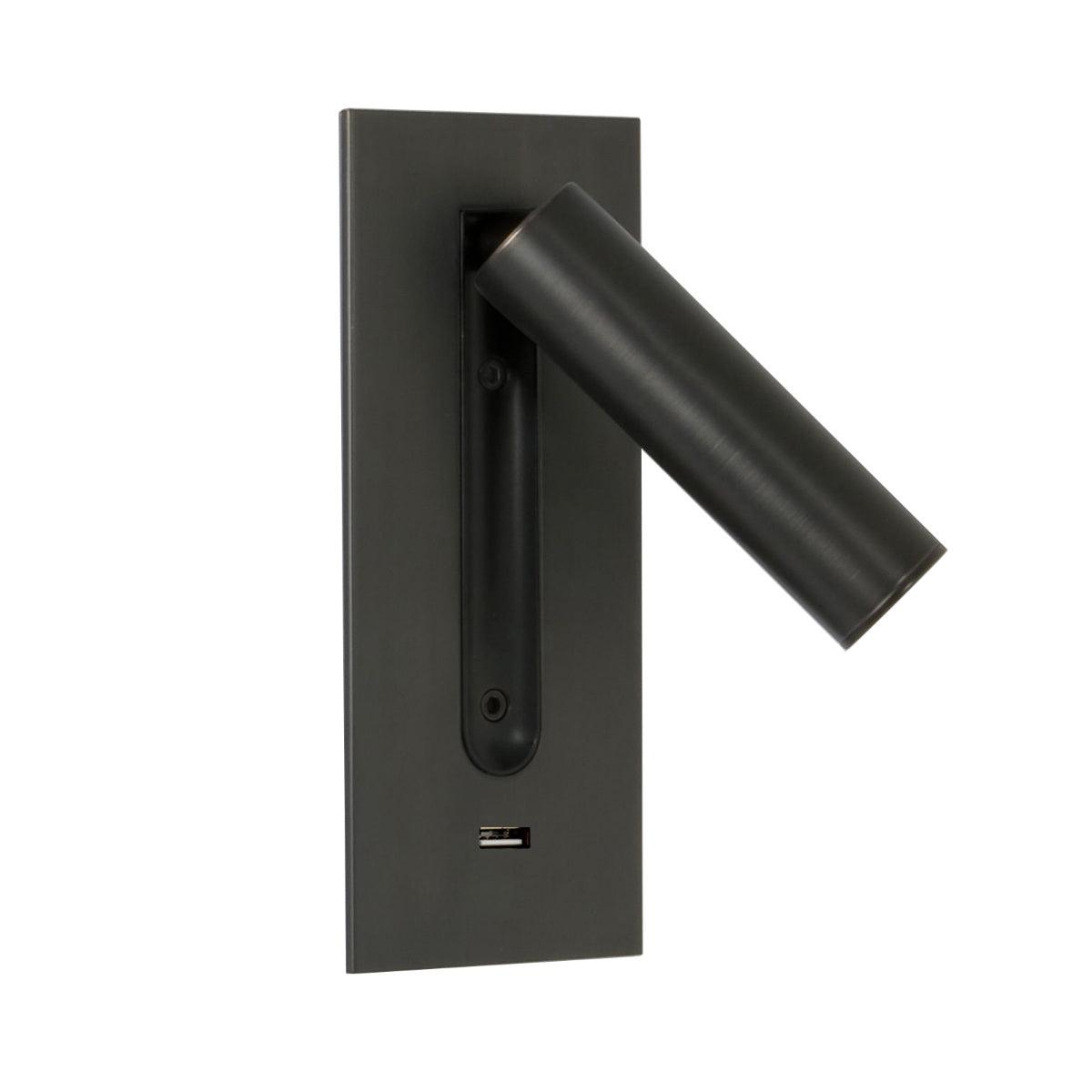 Black Bedside USB Wall Light - Blowlighting